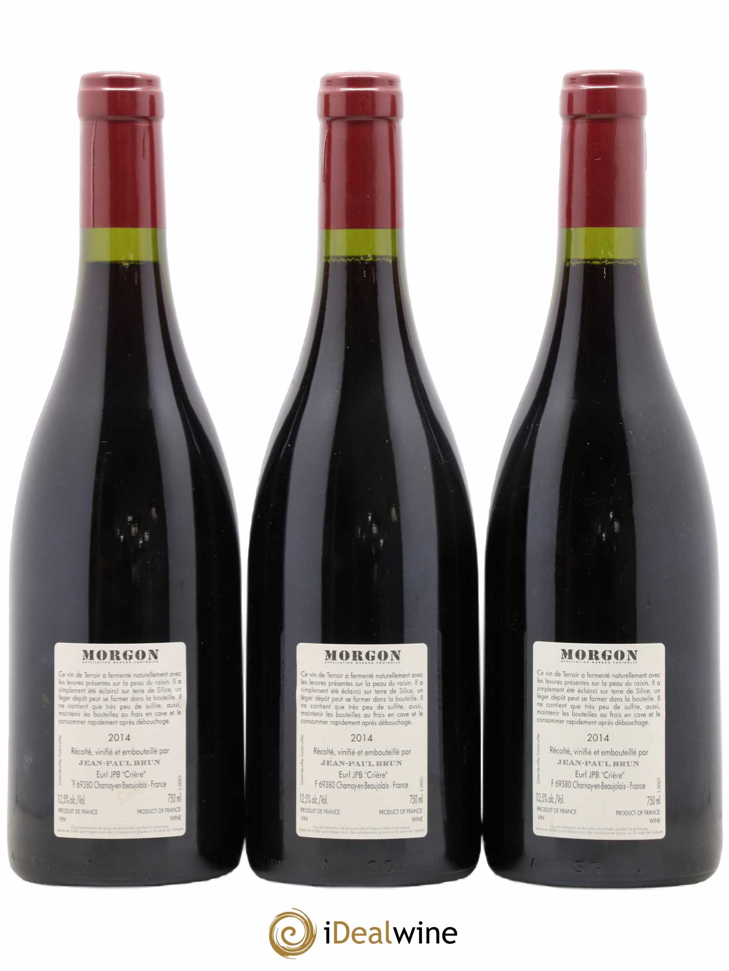 Morgon Terres dorées - J-P. Brun (Domaine des) 2014 - Lot de 3 bouteilles - 1