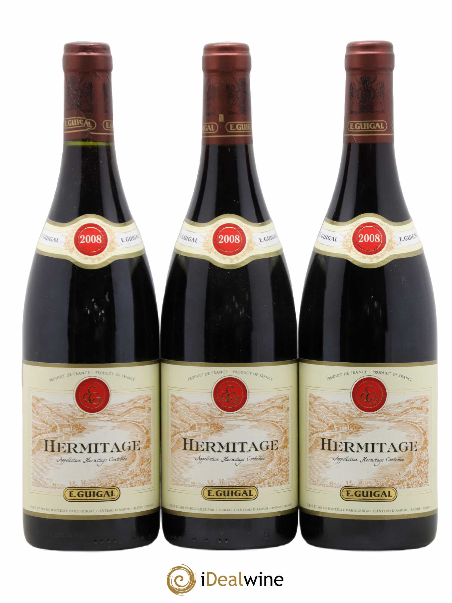 Hermitage Guigal 2008 - Lot de 3 bouteilles - 0