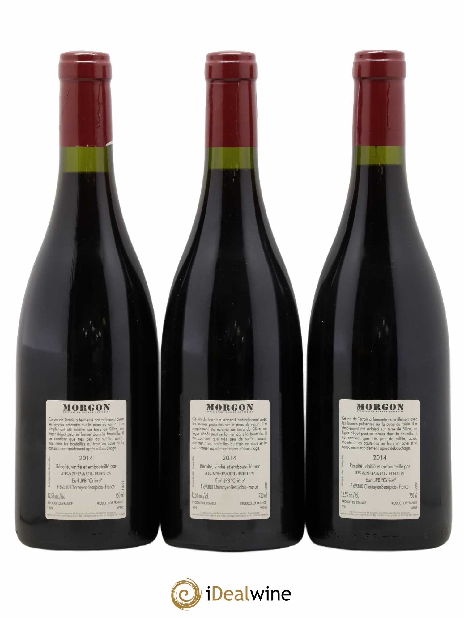 Morgon Terres dorées - J-P. Brun (Domaine des) 2014 - Lot de 3 bouteilles - 1