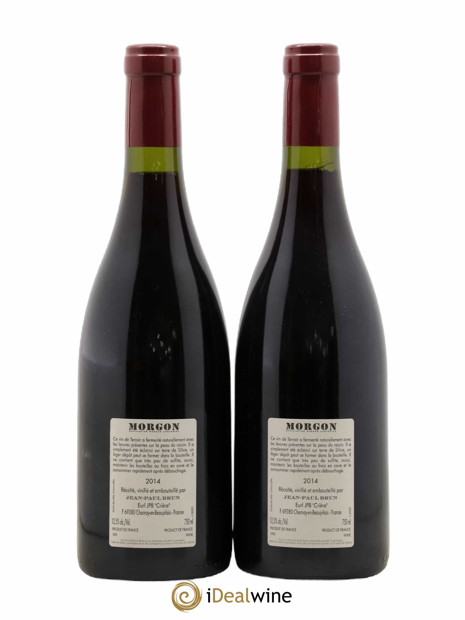Morgon Terres dorées - J-P. Brun (Domaine des) 2014 - Lot de 2 bouteilles - 1