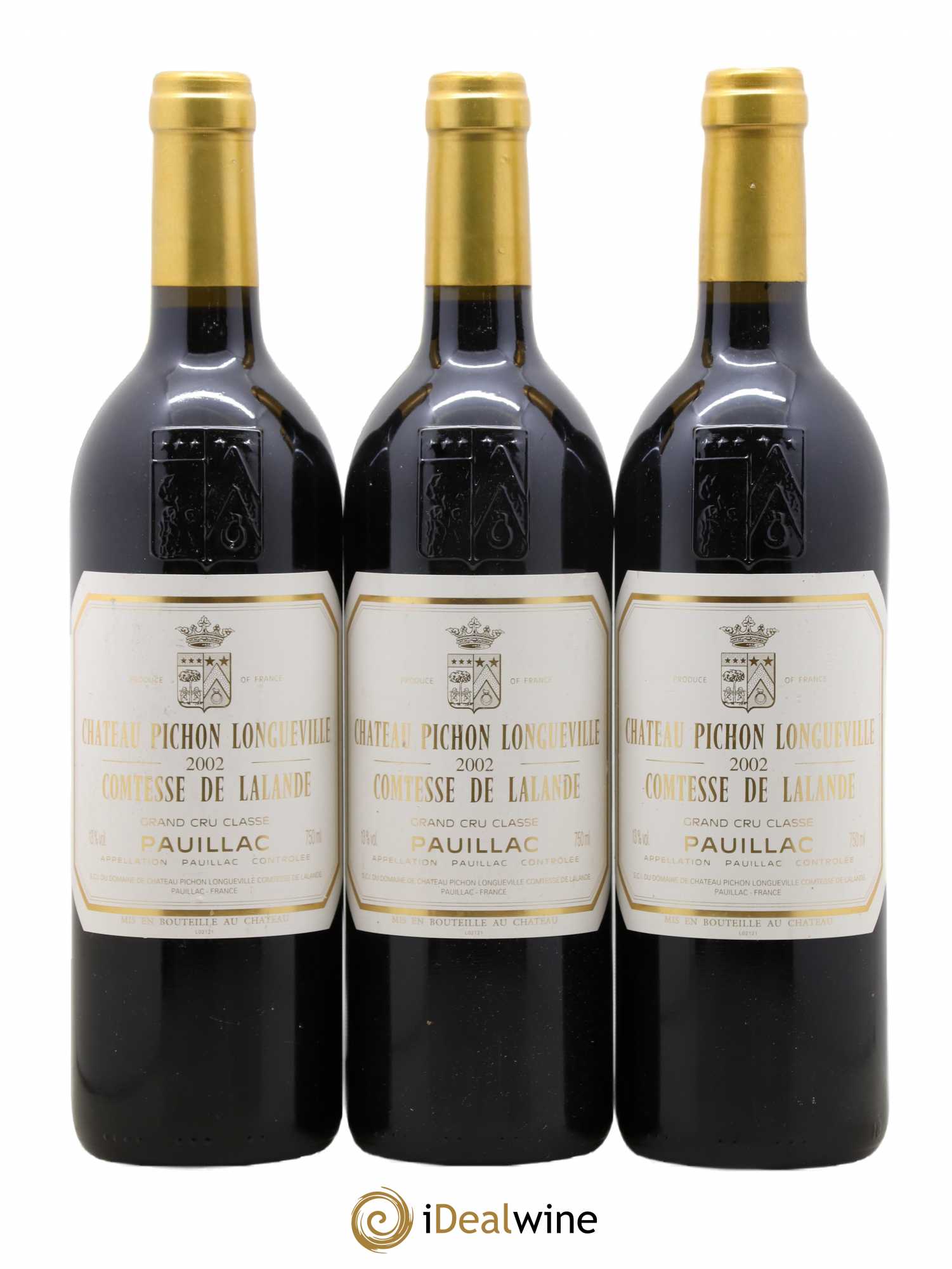 Château Pichon Longueville Comtesse de Lalande 2ème Grand Cru Classé 2002 - Lot de 3 bouteilles - 0