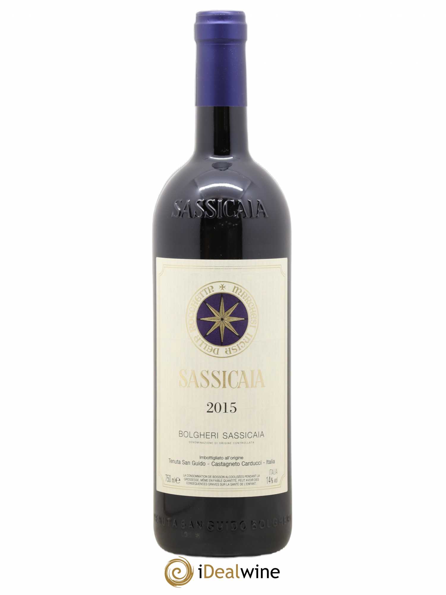 Bolgheri DOC Sassicaia Tenuta San Guido 2015 - Lot de 1 bouteille - 0