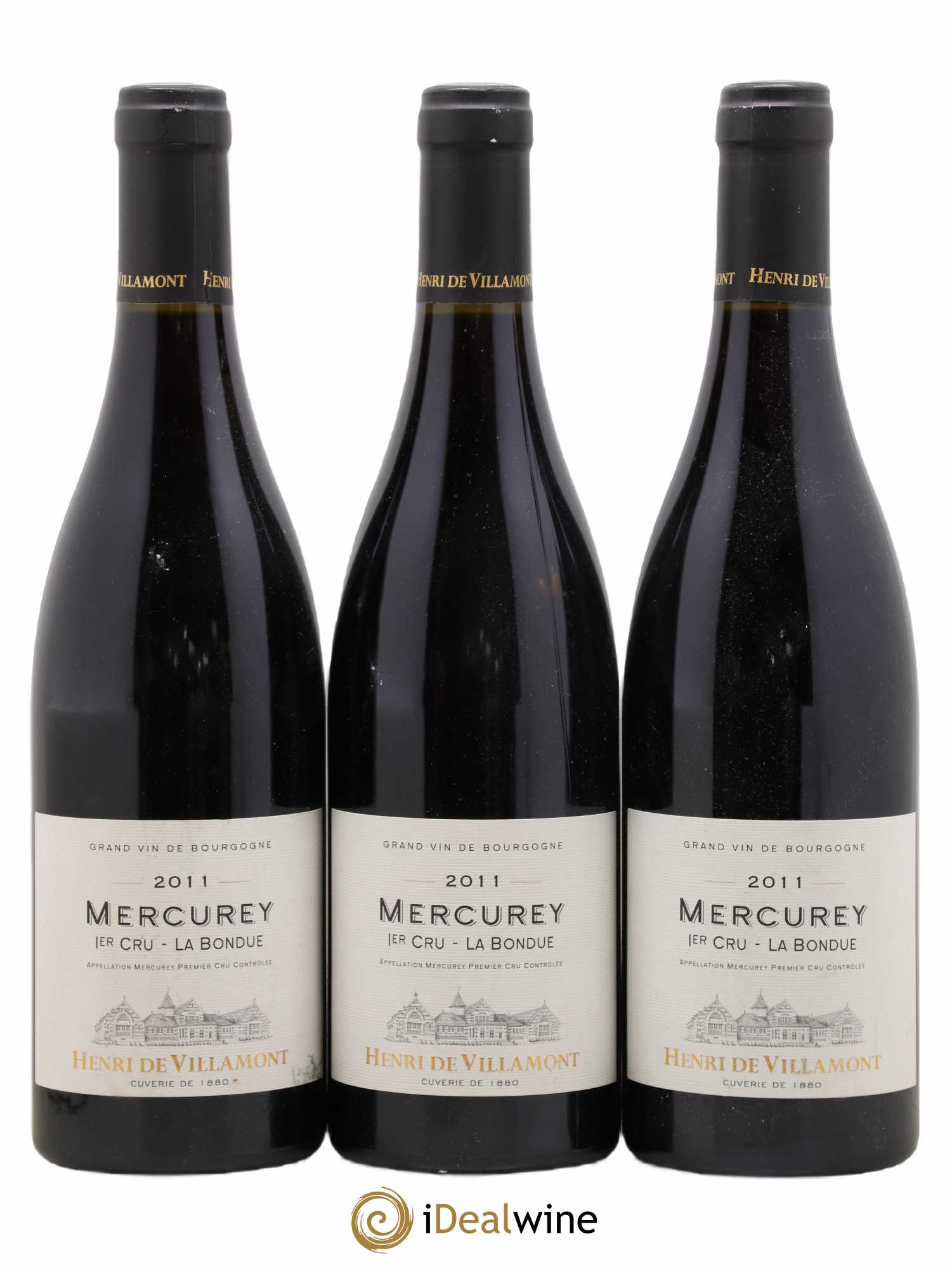 Mercurey 1er Cru La Bondue Villamont 2011 - Posten von 3 Flaschen - 0
