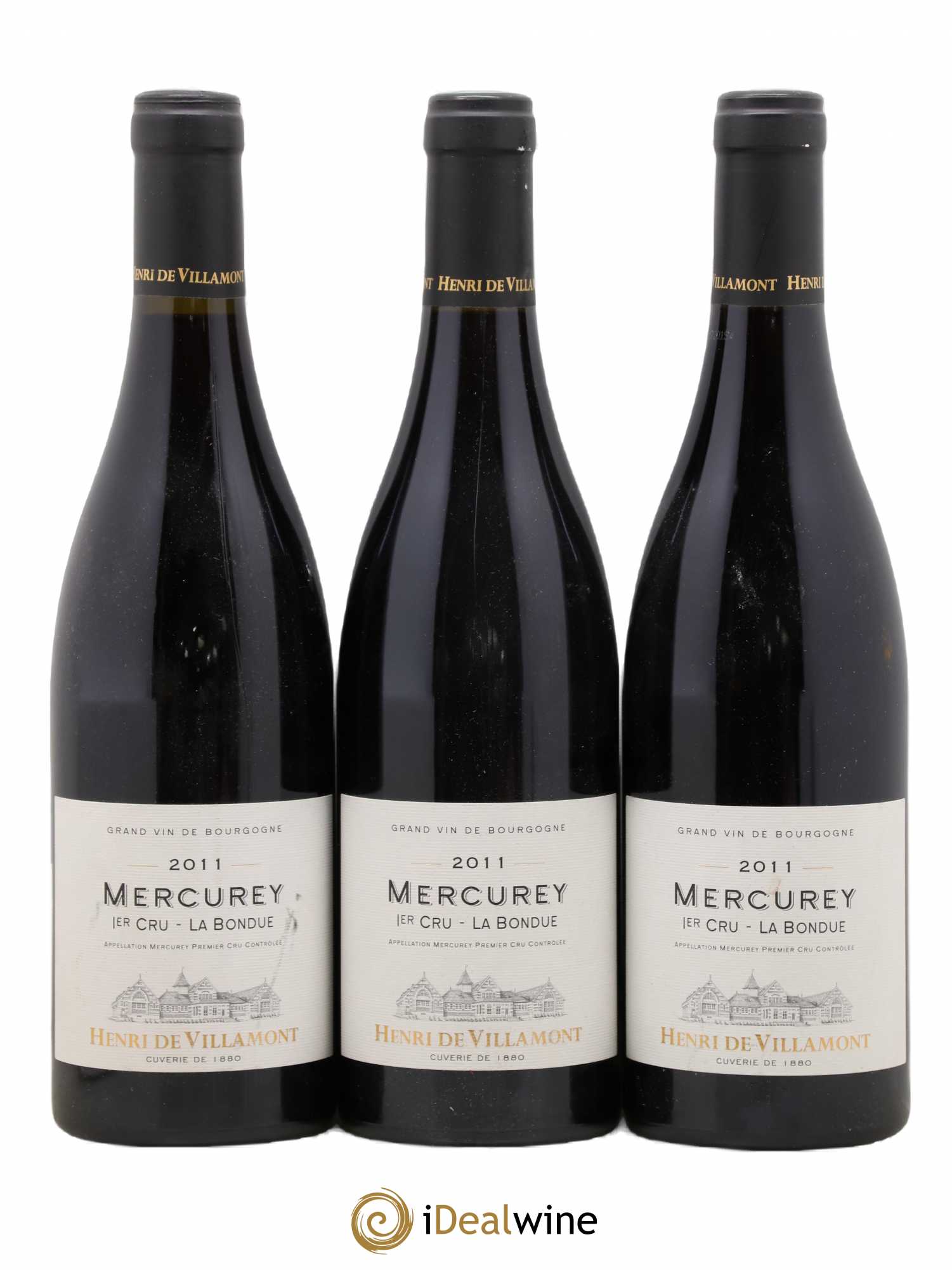 Mercurey 1er Cru La Bondue Villamont 2011 - Posten von 3 Flaschen - 0