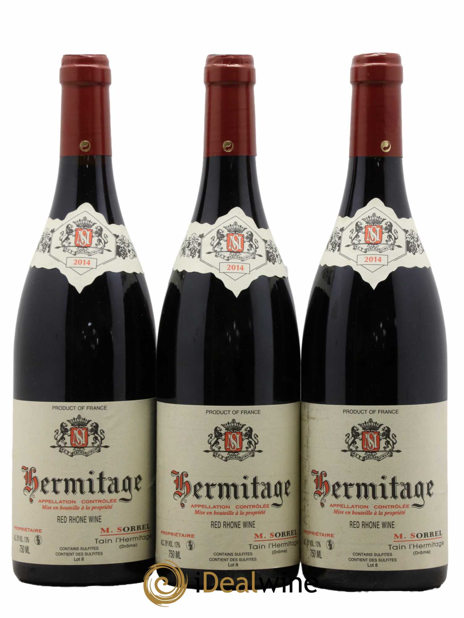 Hermitage Marc Sorrel 2014 - Lot de 3 bouteilles - 0