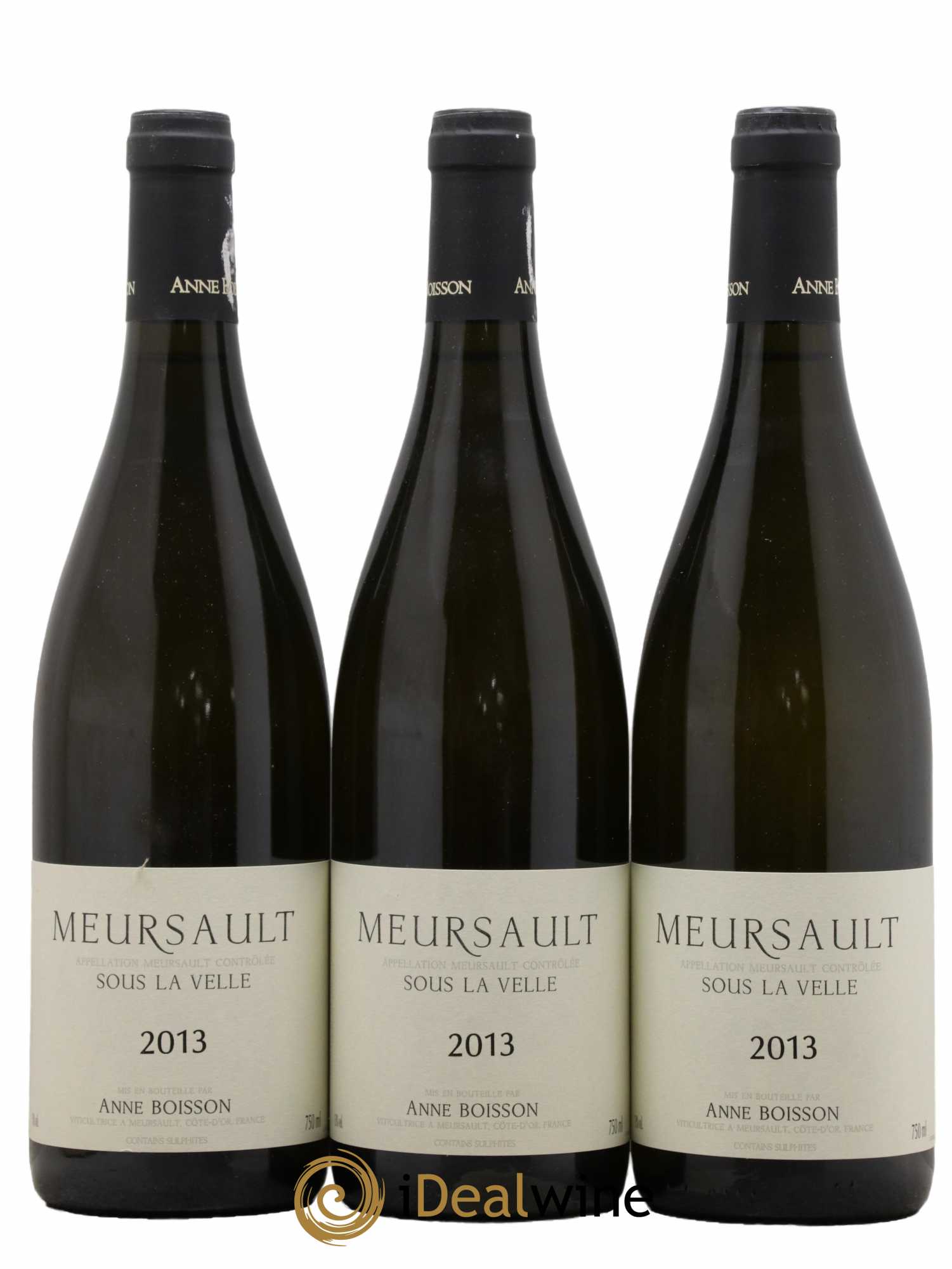 Meursault Sous la Velle Anne Boisson 2013 - Lot de 3 bouteilles - 0
