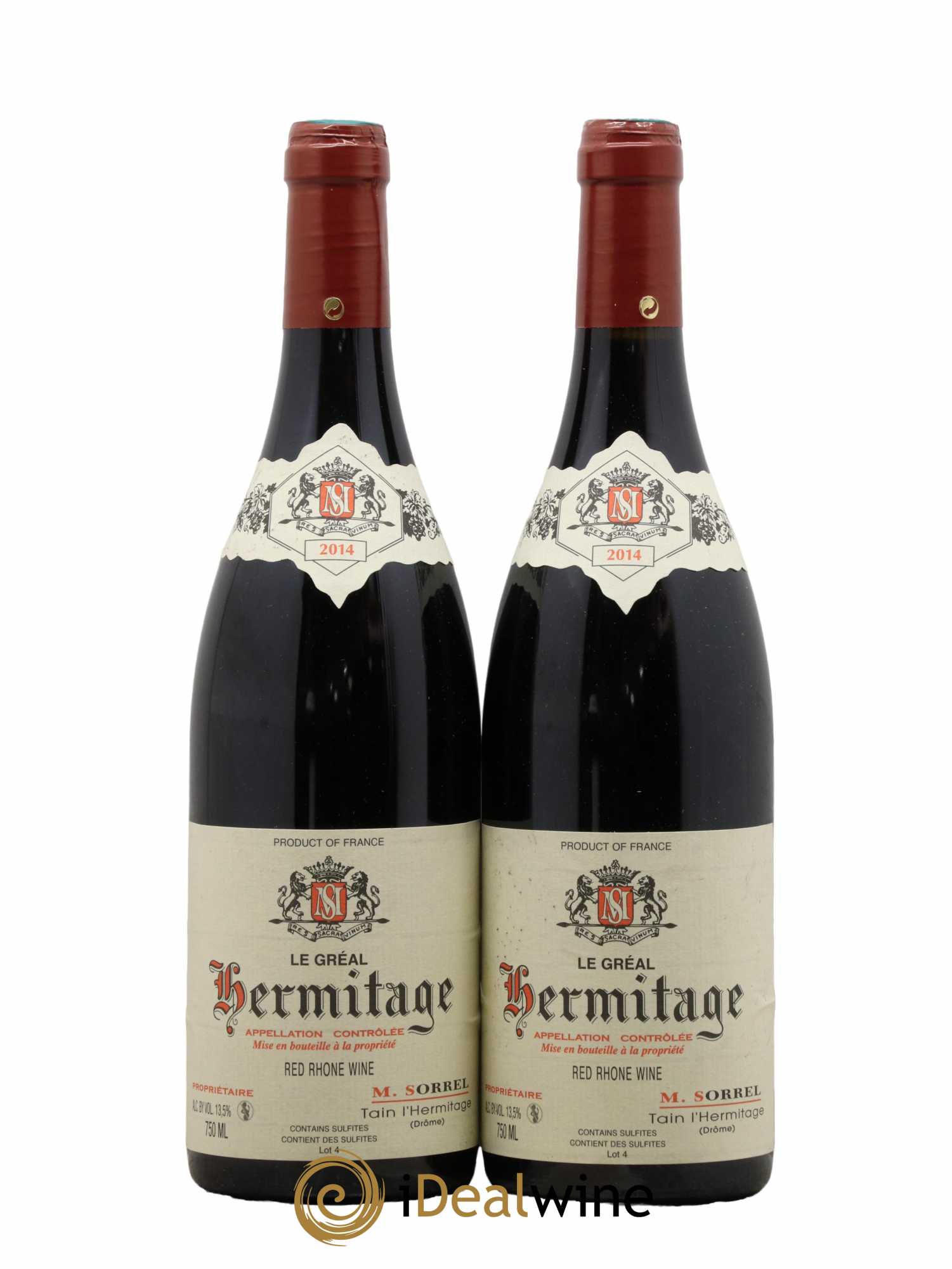 Hermitage Le Gréal Marc Sorrel 2014 - Lot de 2 bouteilles - 0