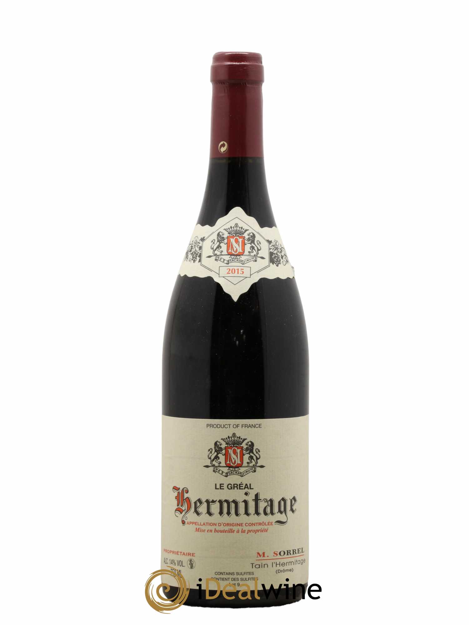 Hermitage Le Gréal Marc Sorrel 2015 - Lot de 1 bouteille - 0