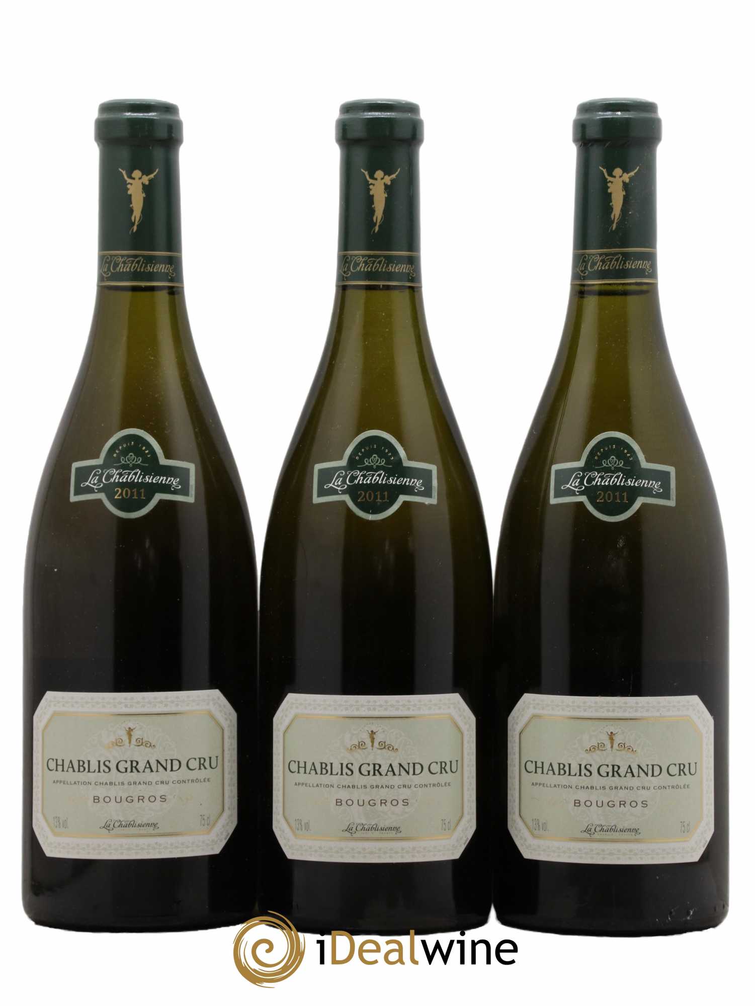 Chablis Grand Cru Bougros La Chablisienne 2011 - Lot de 3 bouteilles - 0