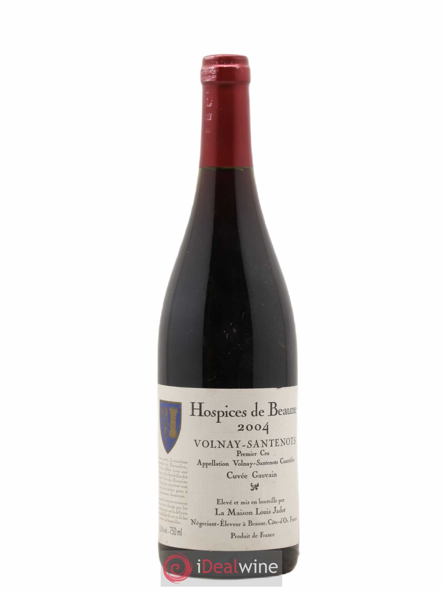 Volnay 1er Cru Santenots Cuvée gauvain Hospices de Beaune Louis Jadot 2004 - Posten von 1 Flasche - 0