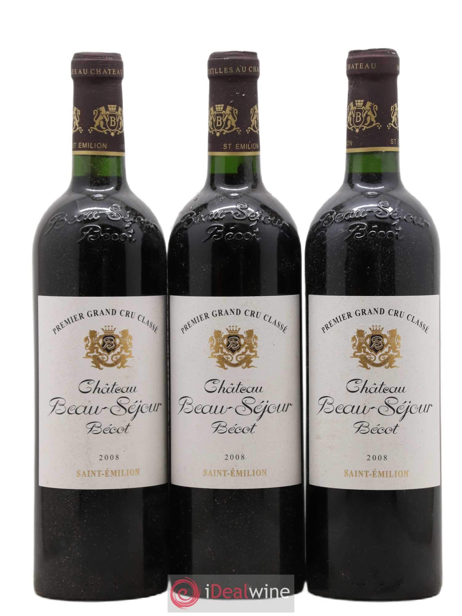 Château Beau-Séjour Bécot 1er Grand Cru Classé B 2008 - Lotto di 6 bottiglie - 2