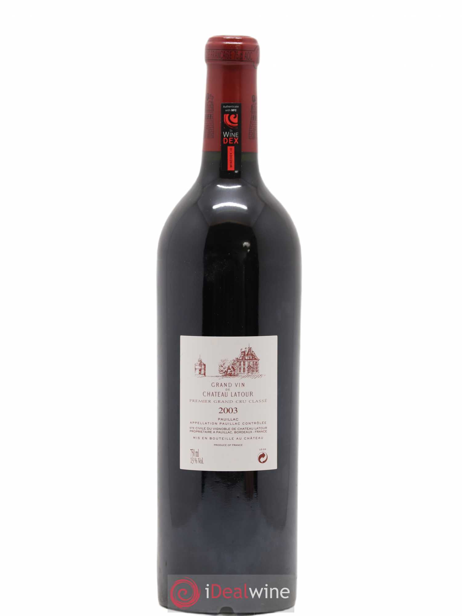 Château Latour 1er Grand Cru Classé 2003 - Lot de 1 bouteille - 1