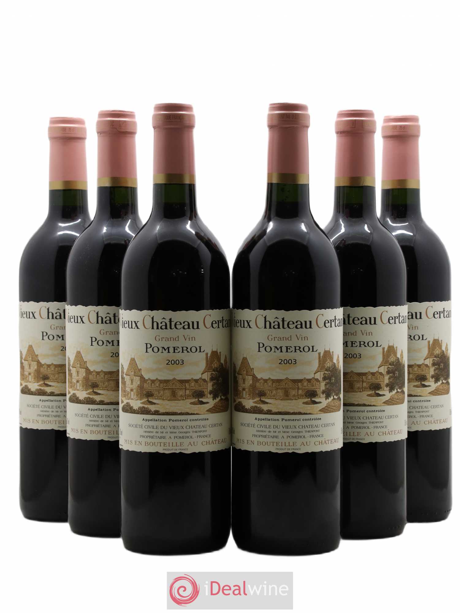 Vieux Château Certan 2003 - Lot de 6 bouteilles - 0
