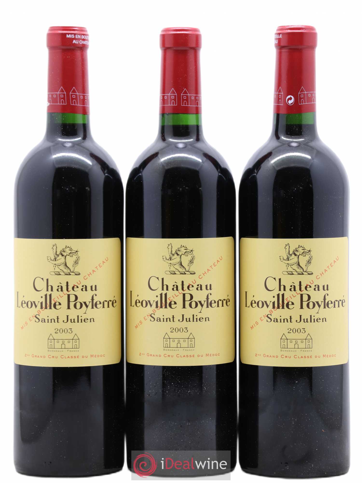 Château Léoville Poyferré 2ème Grand Cru Classé 2003 - Lot de 12 bouteilles - 1