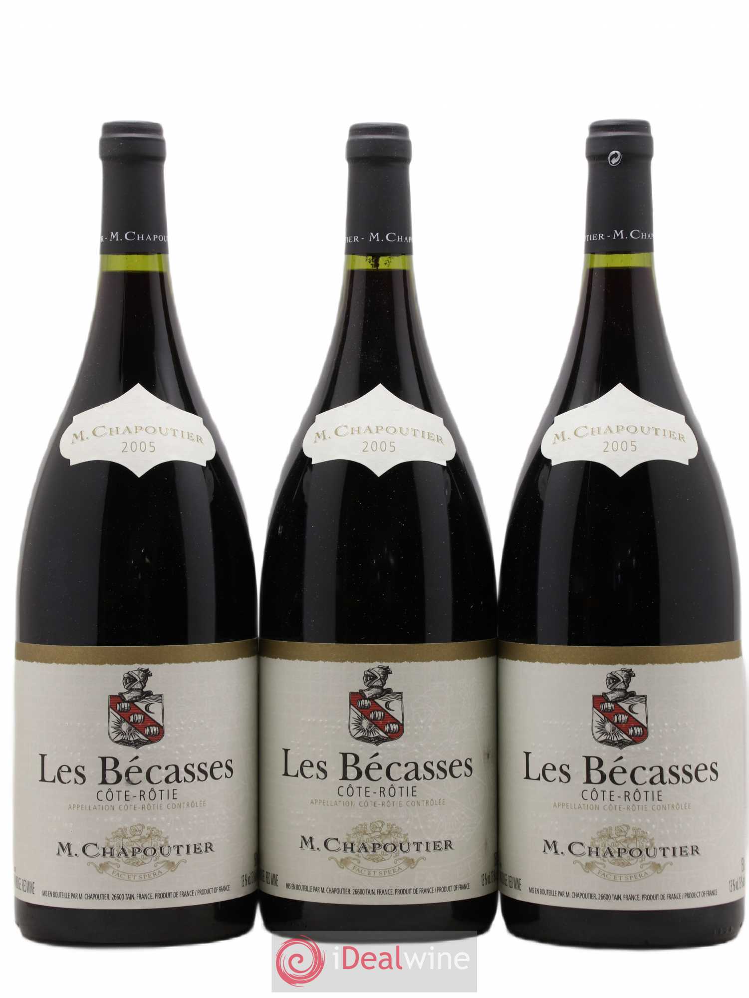 Côte-Rôtie Les Bécasses Chapoutier 2005 - Lot de 3 magnums - 0