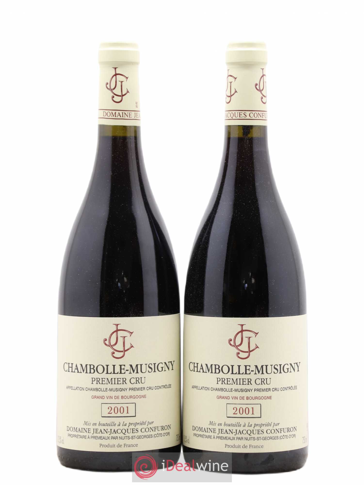 Chambolle-Musigny 1er Cru Jean-Jacques Confuron 2001 - Lot de 2 bouteilles - 0