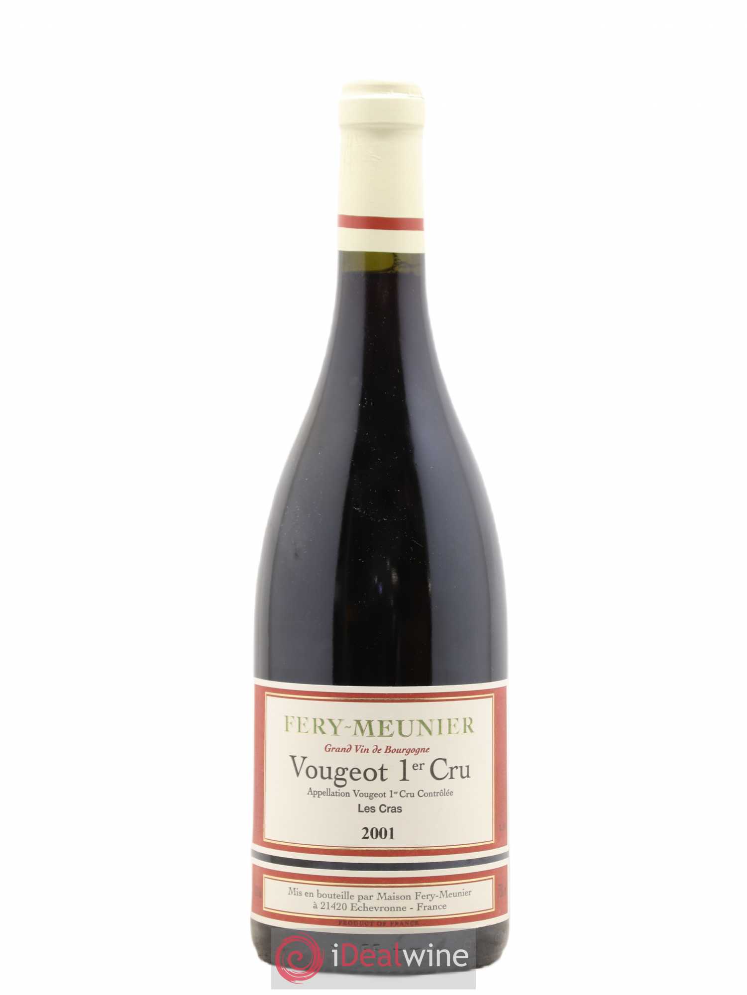 Vougeot 1er Cru Les Cras Fery Meunier 2001 - Posten von 1 Flasche - 0