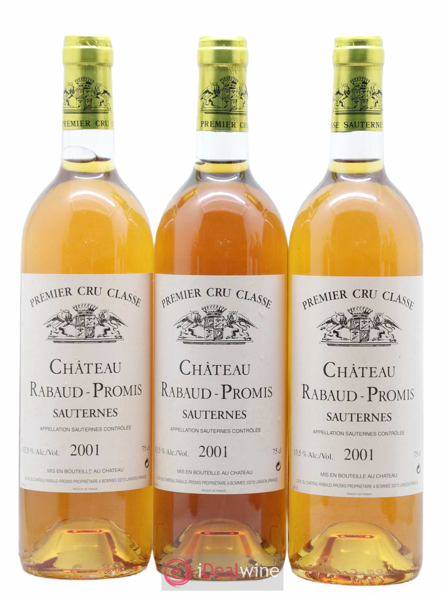 Château Rabaud Promis 1er Grand Cru Classé 2001 - Lotto di 6 bottiglie - 1