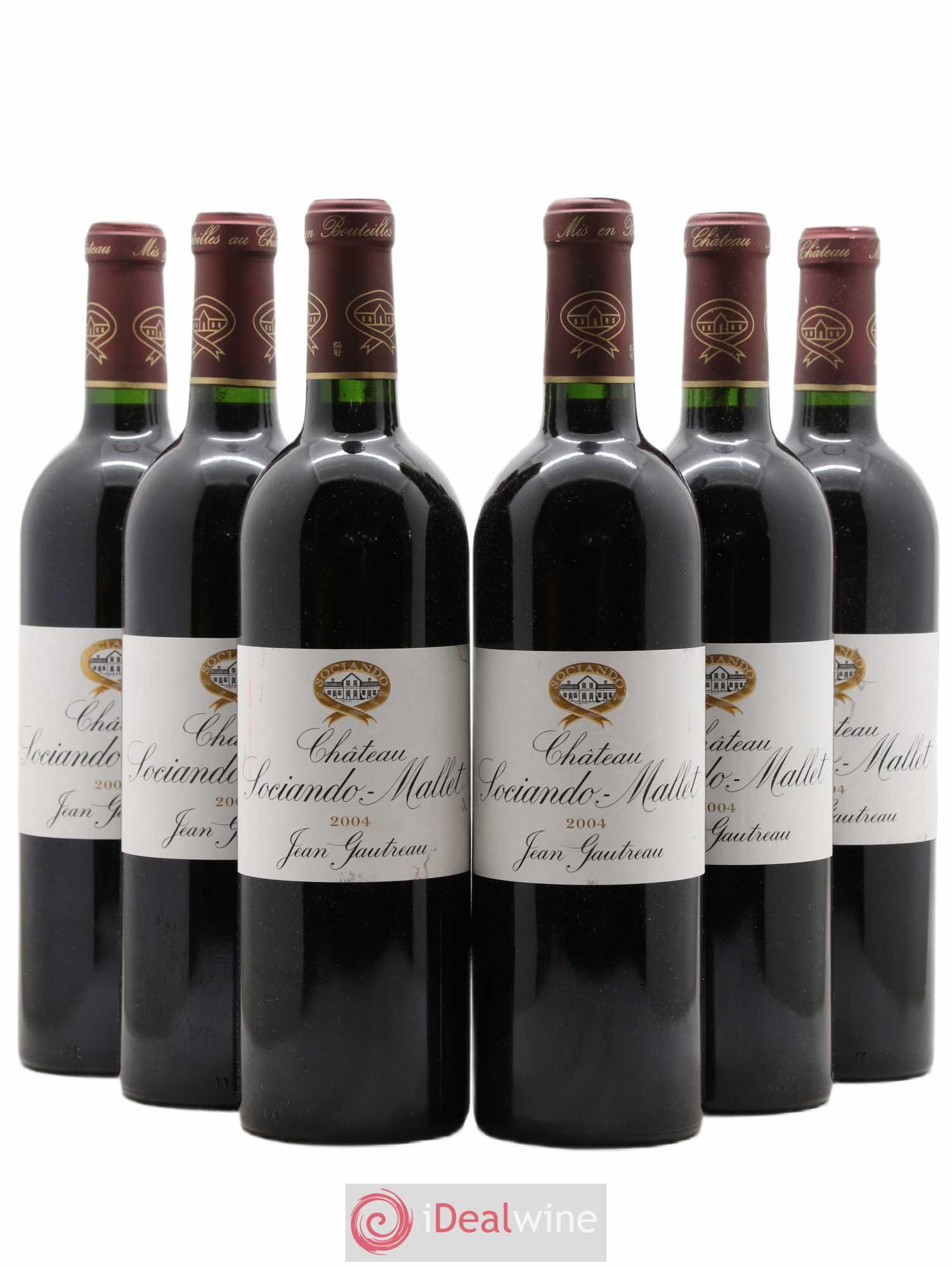 Château Sociando Mallet 2004 - Lot de 6 bouteilles - 0