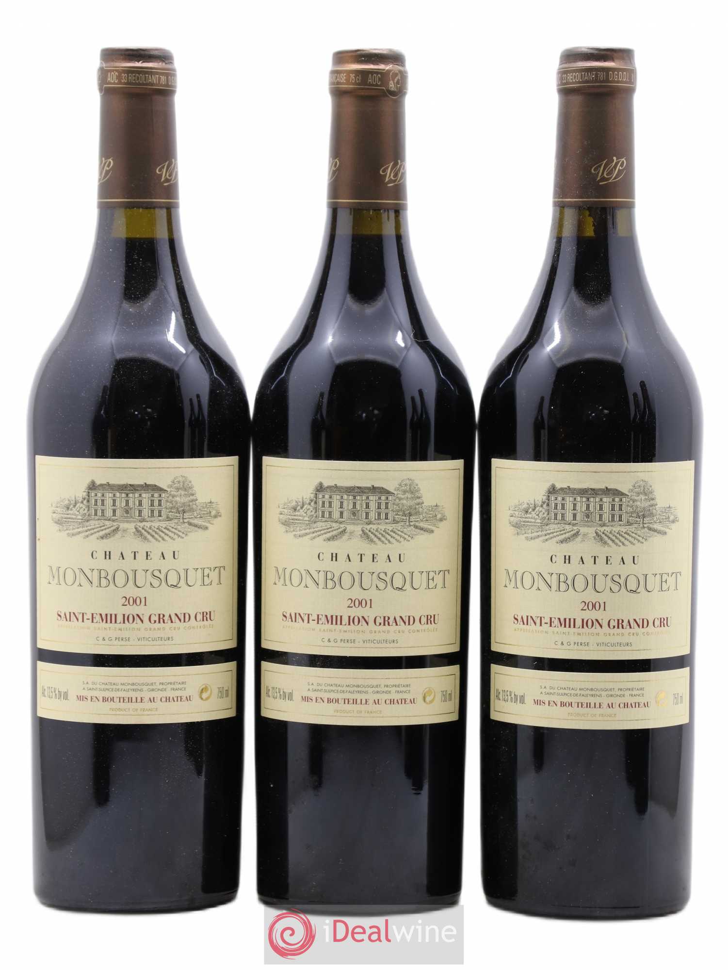Château Monbousquet Grand Cru Classé 2001 - Lot de 6 bouteilles - 1