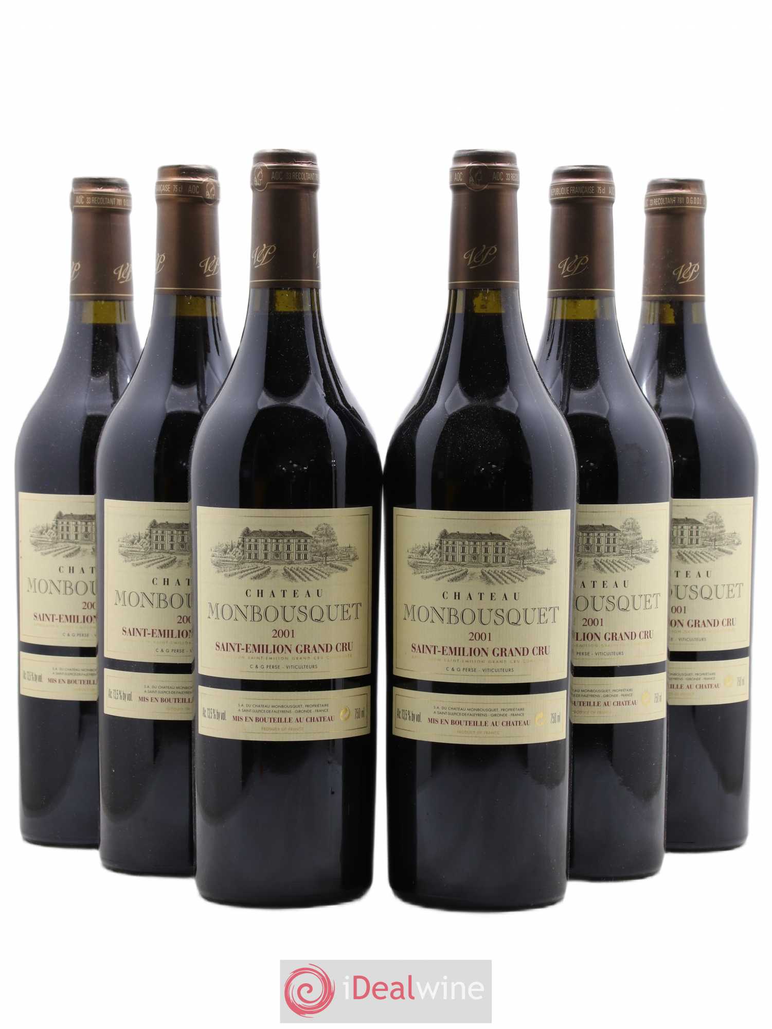 Château Monbousquet Grand Cru Classé 2001 - Lot de 6 bouteilles - 0