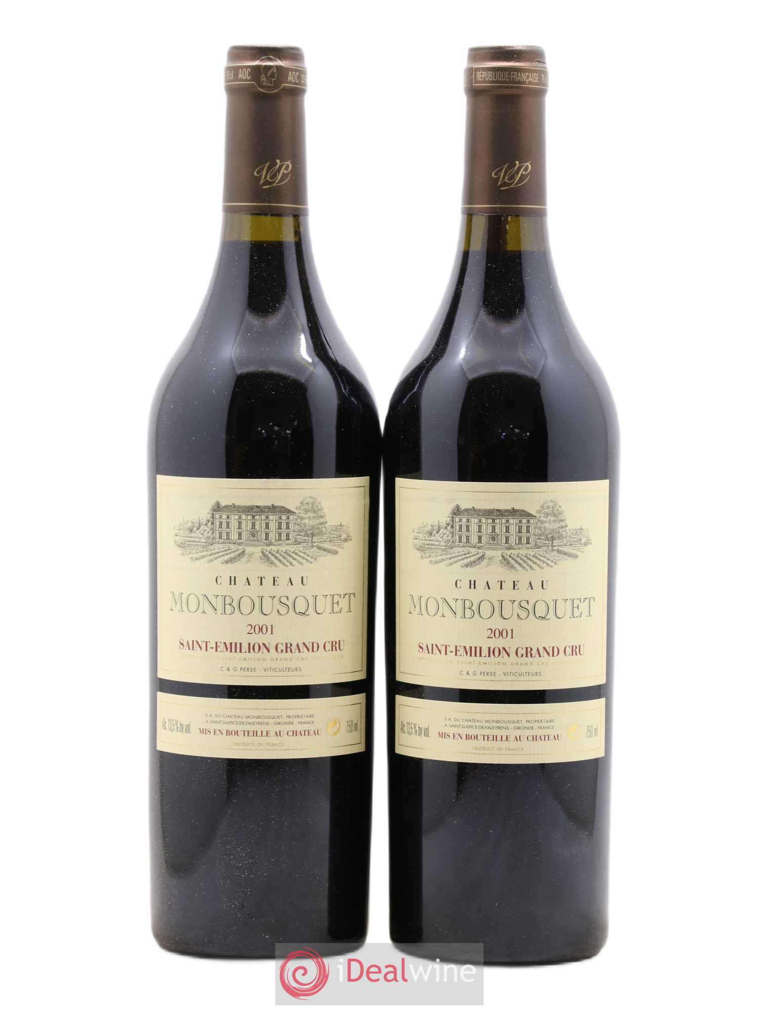 Château Monbousquet Grand Cru Classé 2001 - Lot de 2 bouteilles - 0