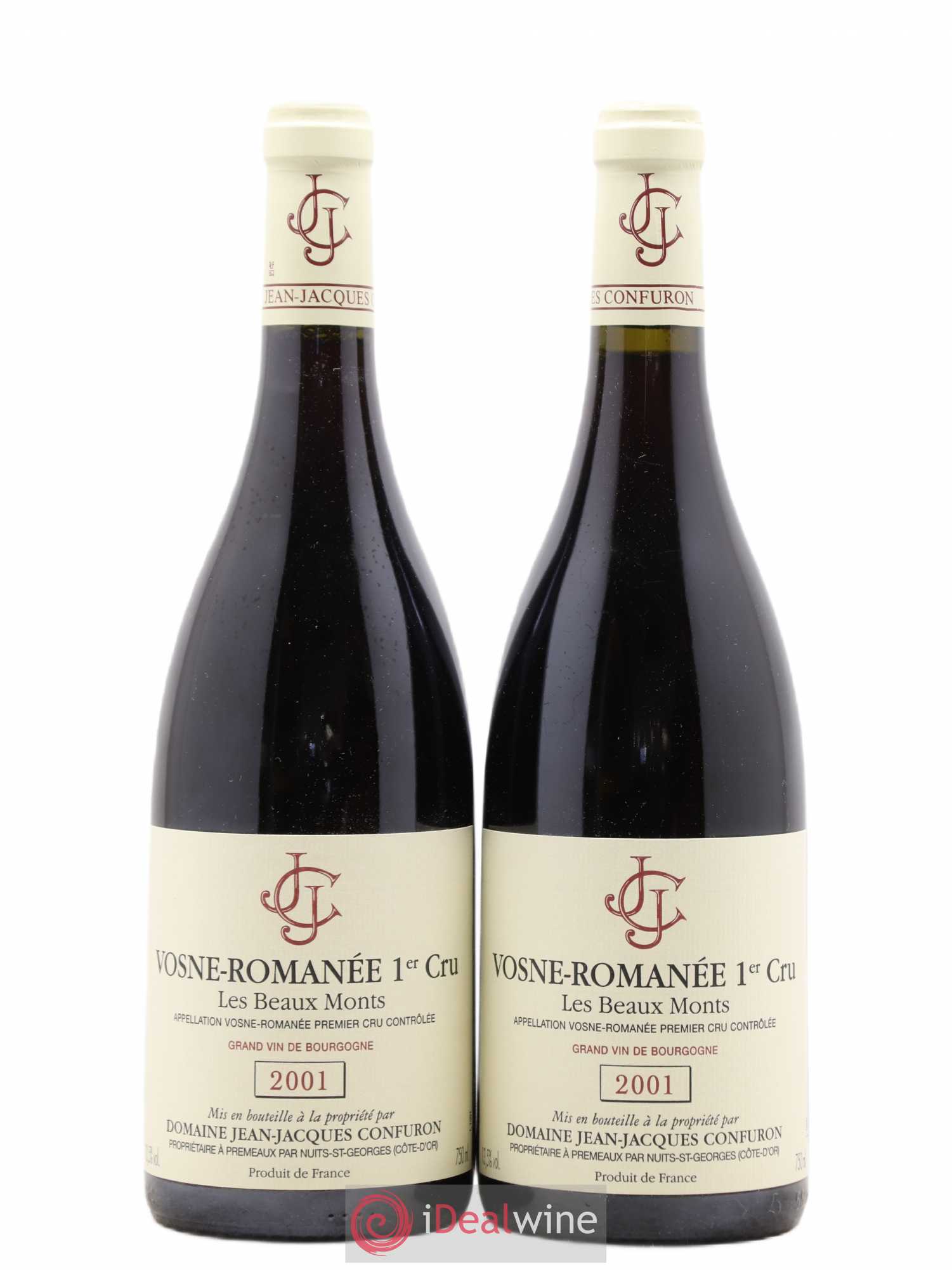 Vosne-Romanée 1er Cru Les Beaux Monts Jean-Jacques Confuron 2001 - Lot de 2 bouteilles - 0