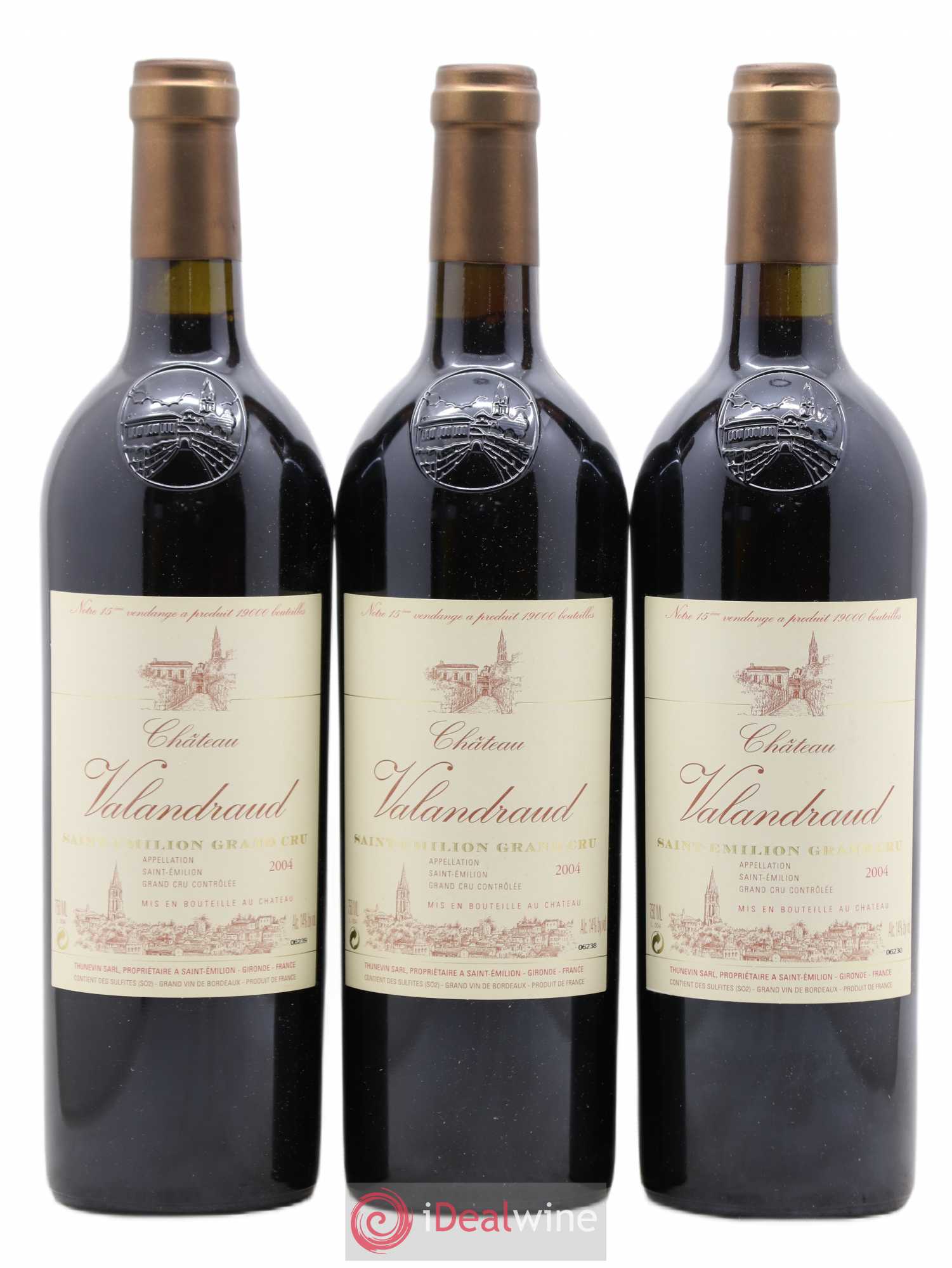 Château de Valandraud 2004 - Lot de 3 bouteilles - 0