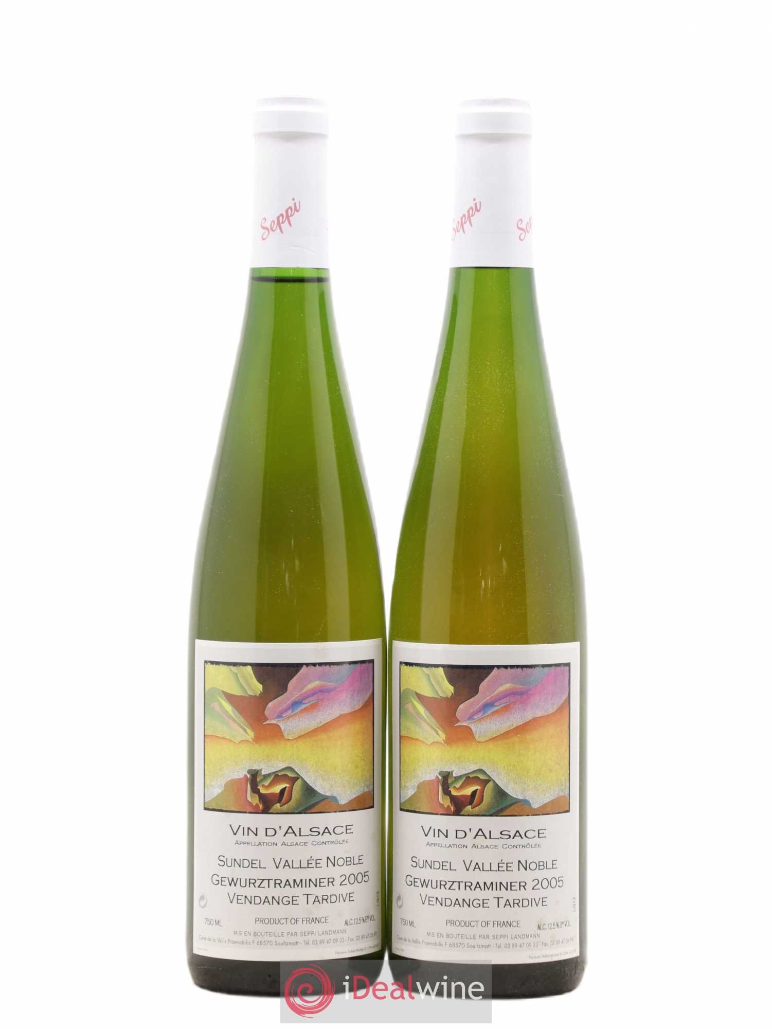 Gewurztraminer Vendanges Tardives Sundel Vallee Noble Domaine Seppi Landmann 2005 - Lotto di 2 bottiglie - 0