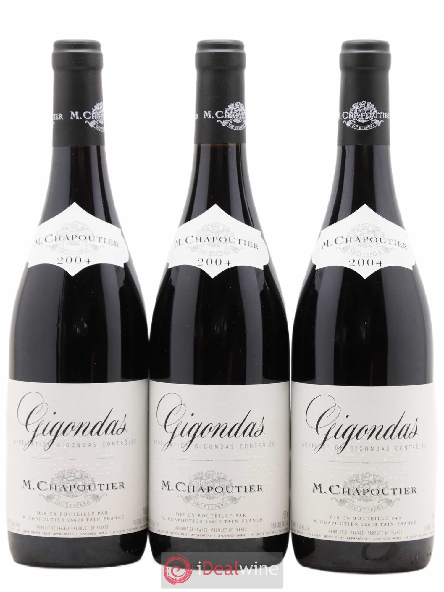 Gigondas M. Chapoutier 2004 - Lot de 3 bouteilles - 0