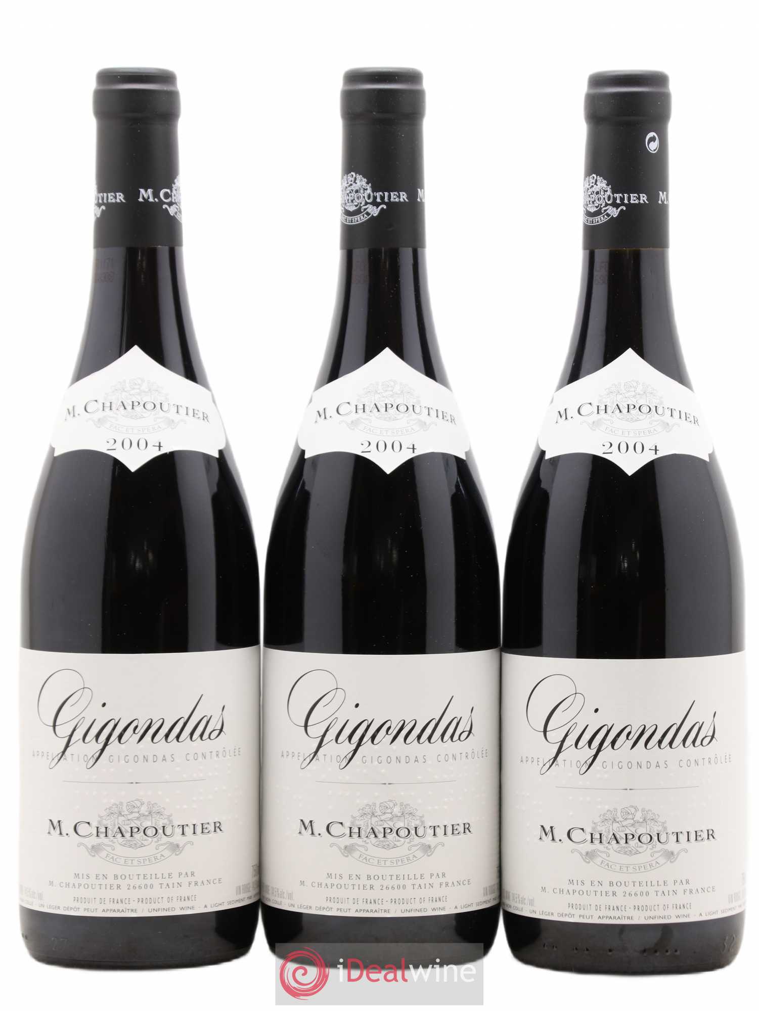 Gigondas M. Chapoutier 2004 - Lot de 3 bouteilles - 0