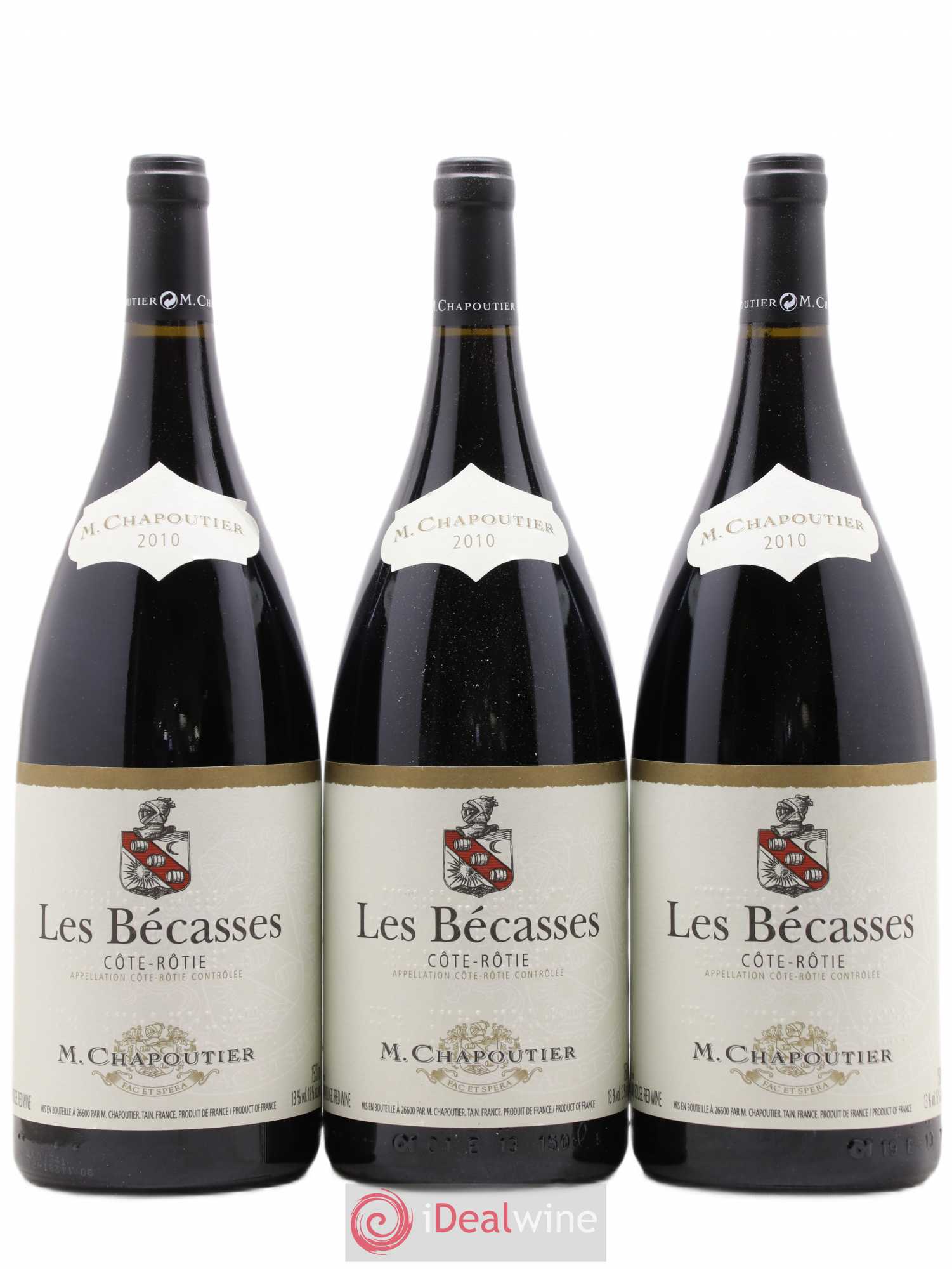 Côte-Rôtie Les Bécasses Chapoutier 2010 - Lot de 3 magnums - 0