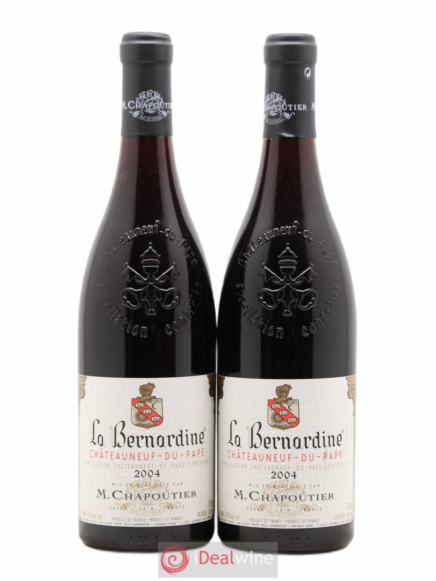 Châteauneuf-du-Pape La Bernardine Chapoutier 2004 - Lot de 2 bouteilles - 0