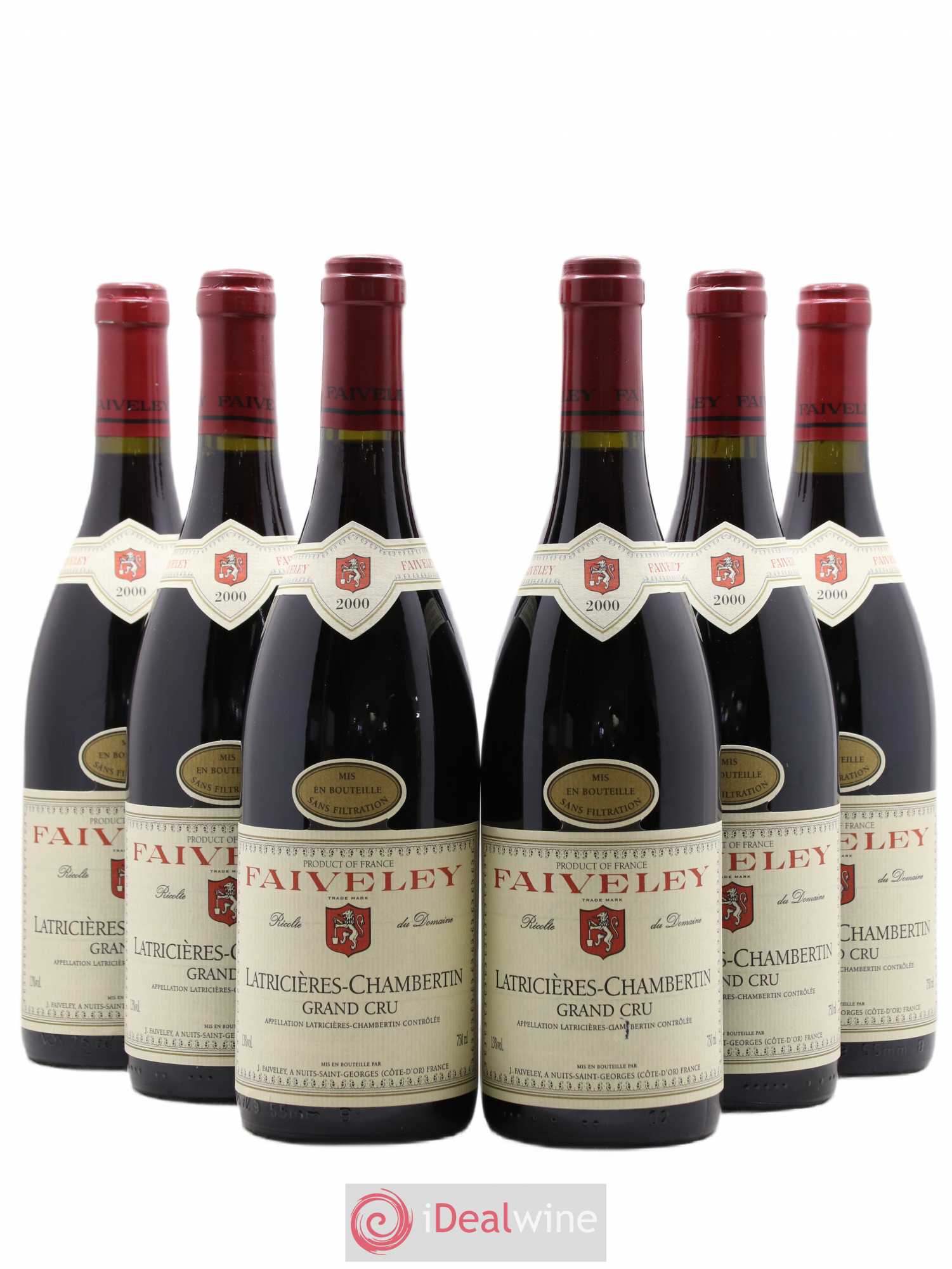 Latricières-Chambertin Grand Cru Faiveley 2000 - Lot de 6 bouteilles - 0