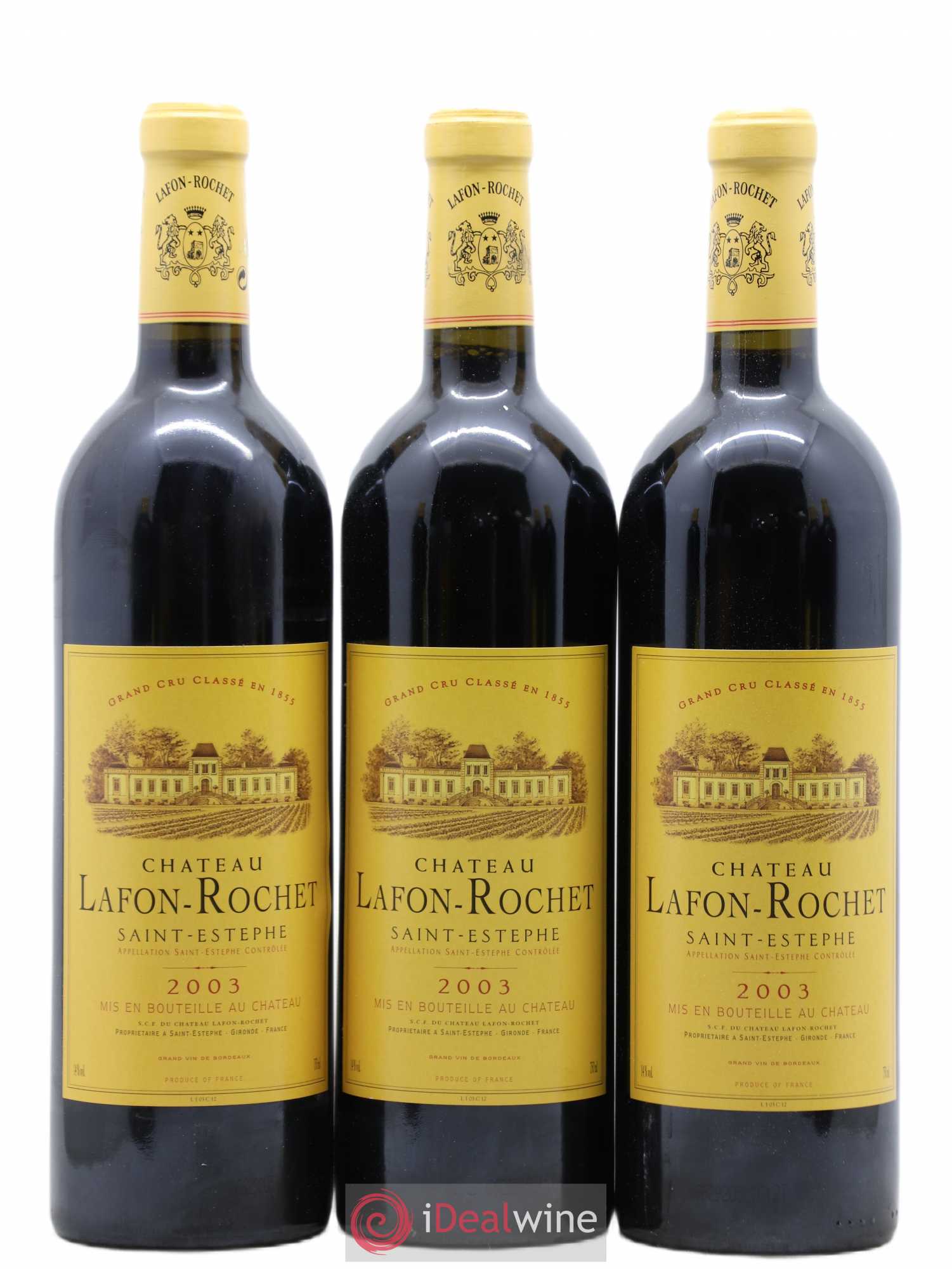 Château Lafon Rochet 4ème Grand Cru Classé 2003 - Lot de 6 bouteilles - 1