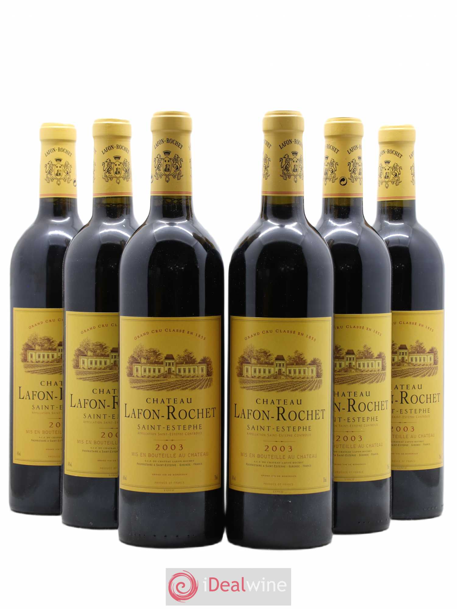 Château Lafon Rochet 4ème Grand Cru Classé 2003 - Lot de 6 bouteilles - 0