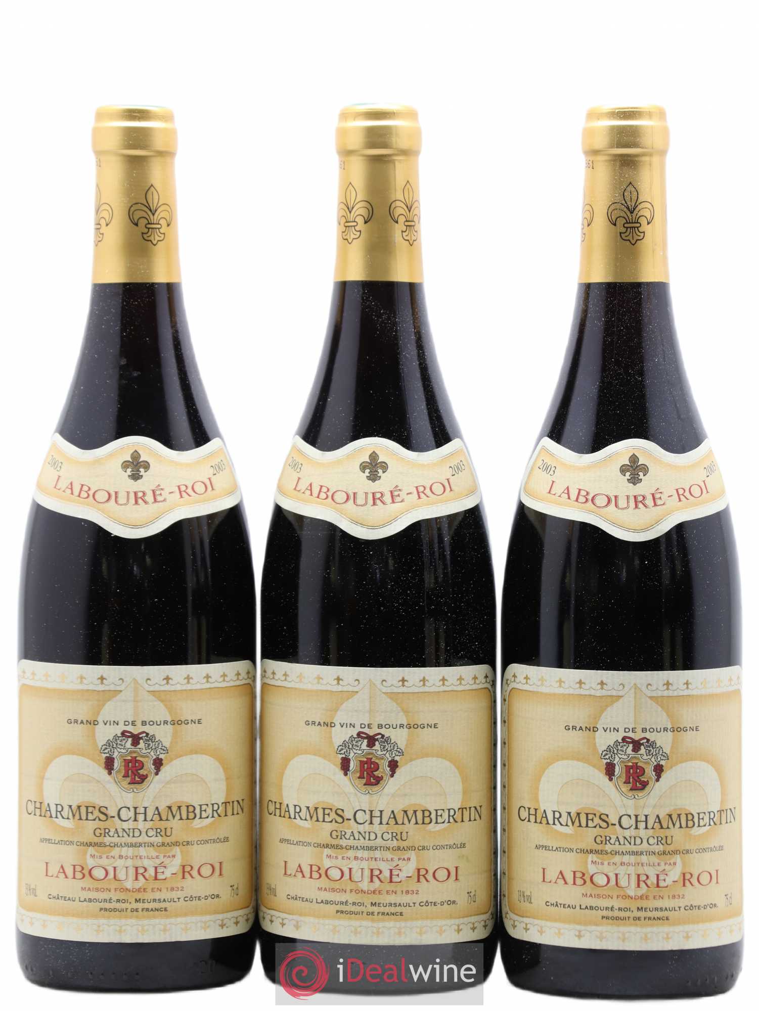 Charmes-Chambertin Grand Cru Maison Laboure Roi 2003 - Lot de 6 bouteilles - 1
