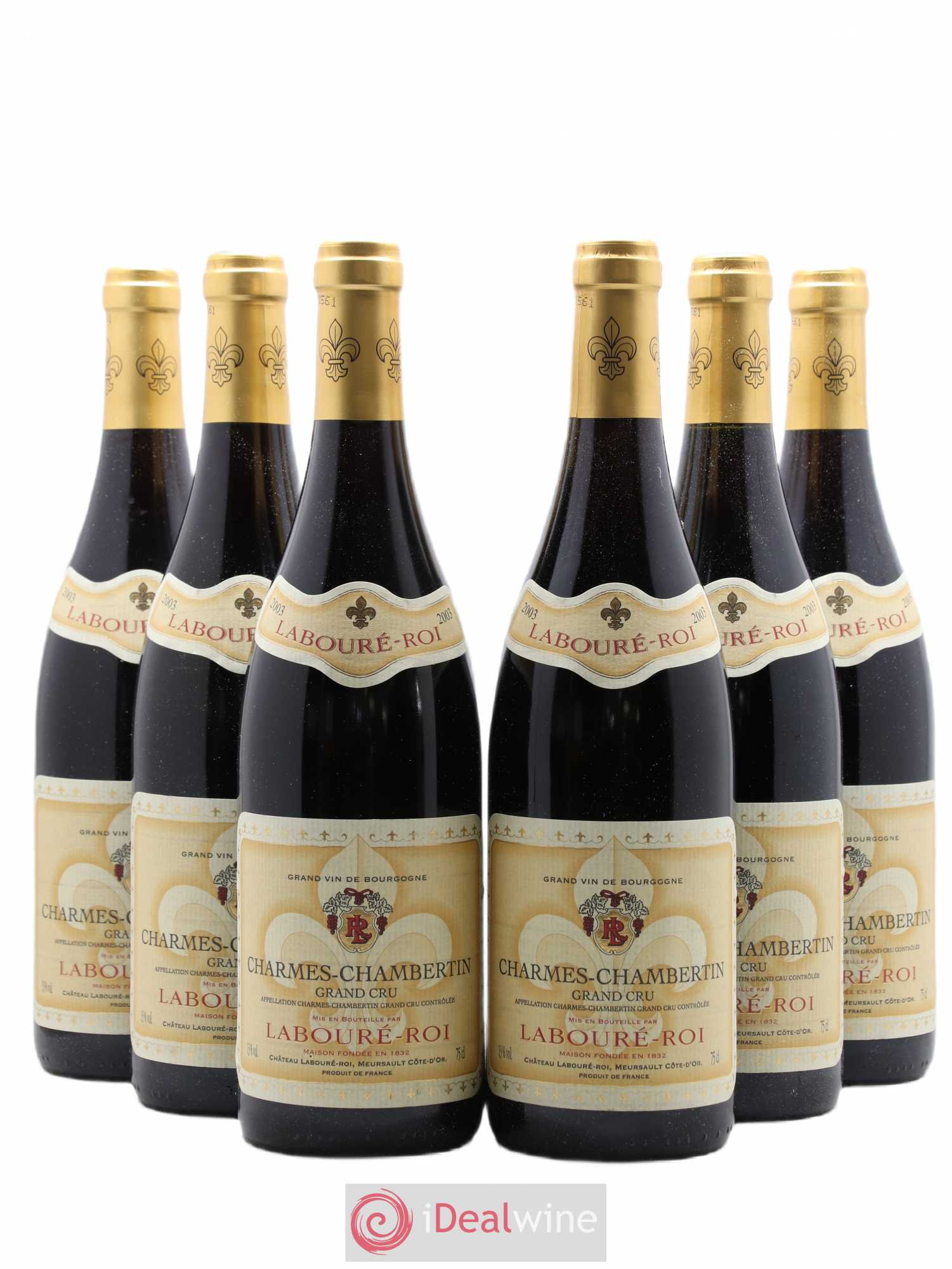Charmes-Chambertin Grand Cru Maison Laboure Roi 2003 - Lot de 6 bouteilles - 0