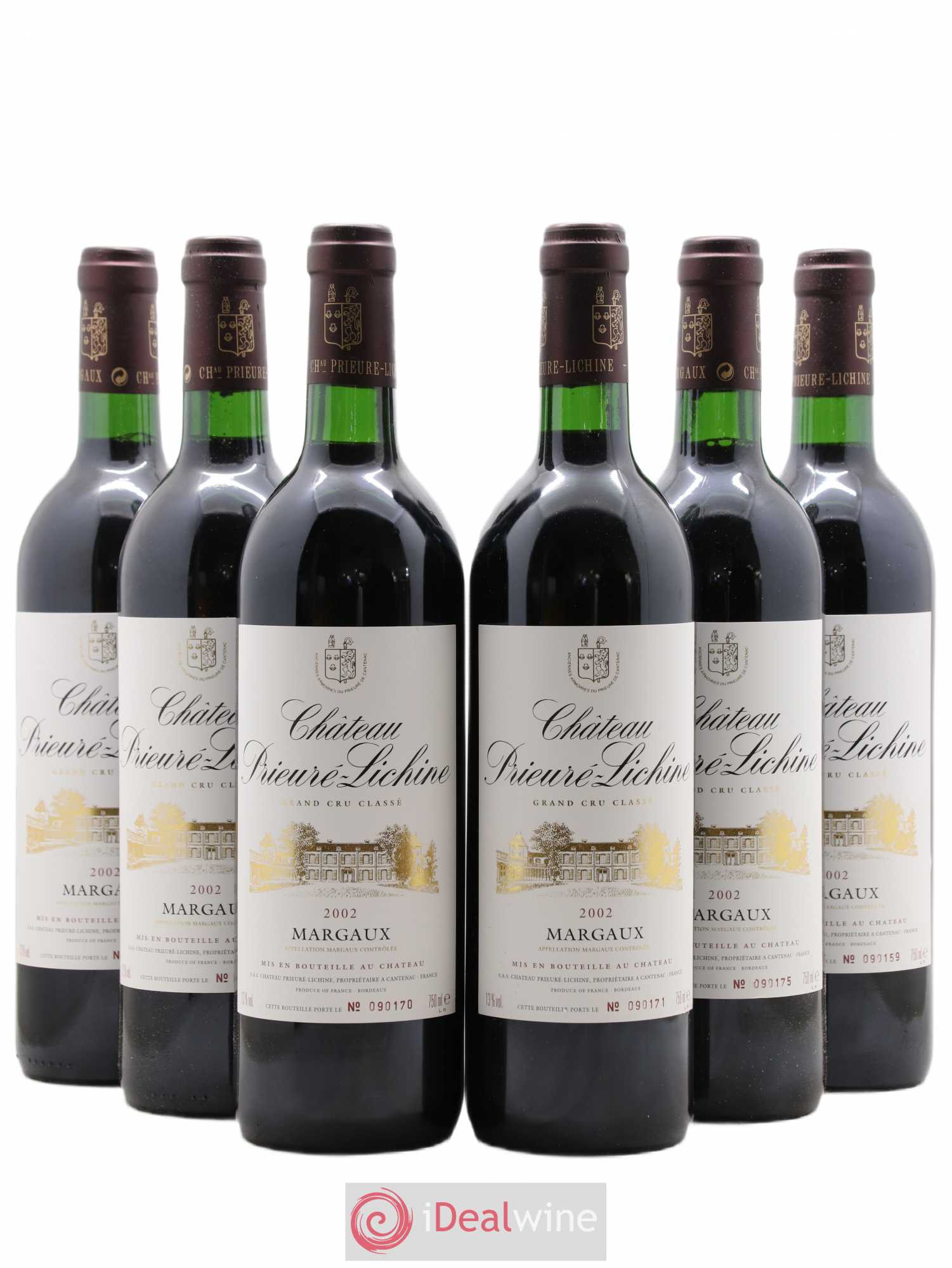 Château Prieuré Lichine 4ème Grand Cru Classé 2002 - Lot de 6 bouteilles - 0