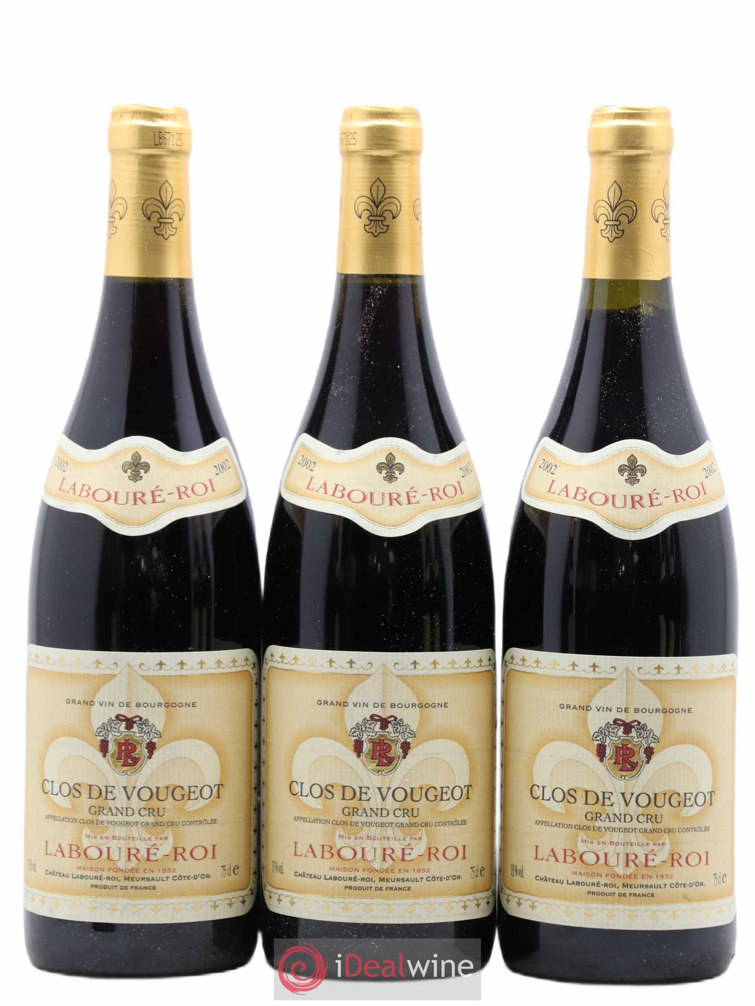 Clos de Vougeot Grand Cru Maison Laboure Roi 2002 - Lot de 6 bouteilles - 1