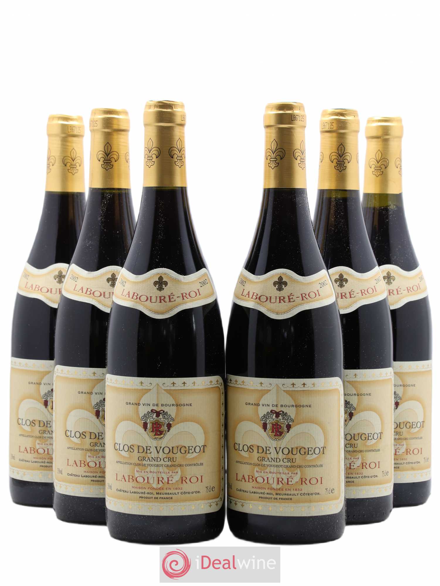 Clos de Vougeot Grand Cru Maison Laboure Roi 2002 - Lot de 6 bouteilles - 0