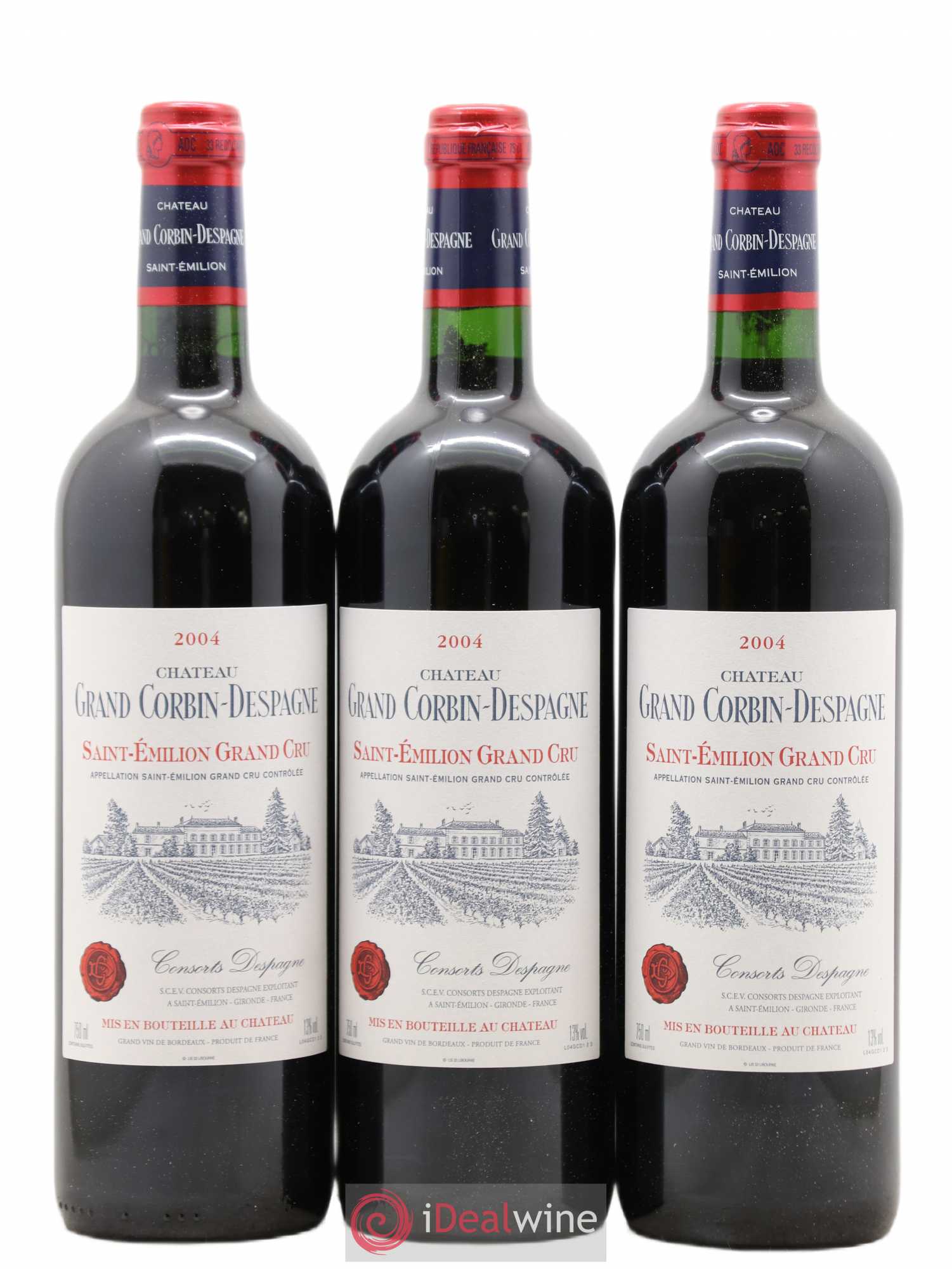 Château Grand Corbin Despagne Grand Cru Classé 2004 - Lot de 12 bouteilles - 1