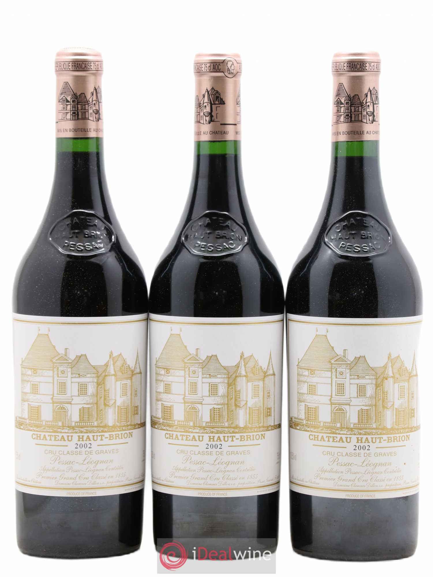 Château Haut Brion 1er Grand Cru Classé 2002 - Lot de 12 bouteilles - 1