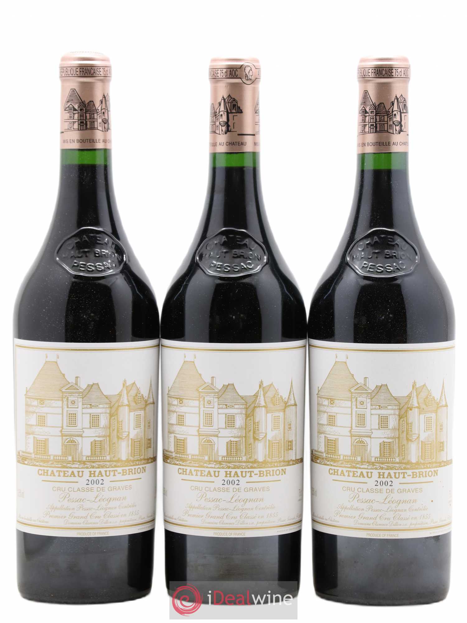 Château Haut Brion 1er Grand Cru Classé 2002 - Lot de 12 bouteilles - 2