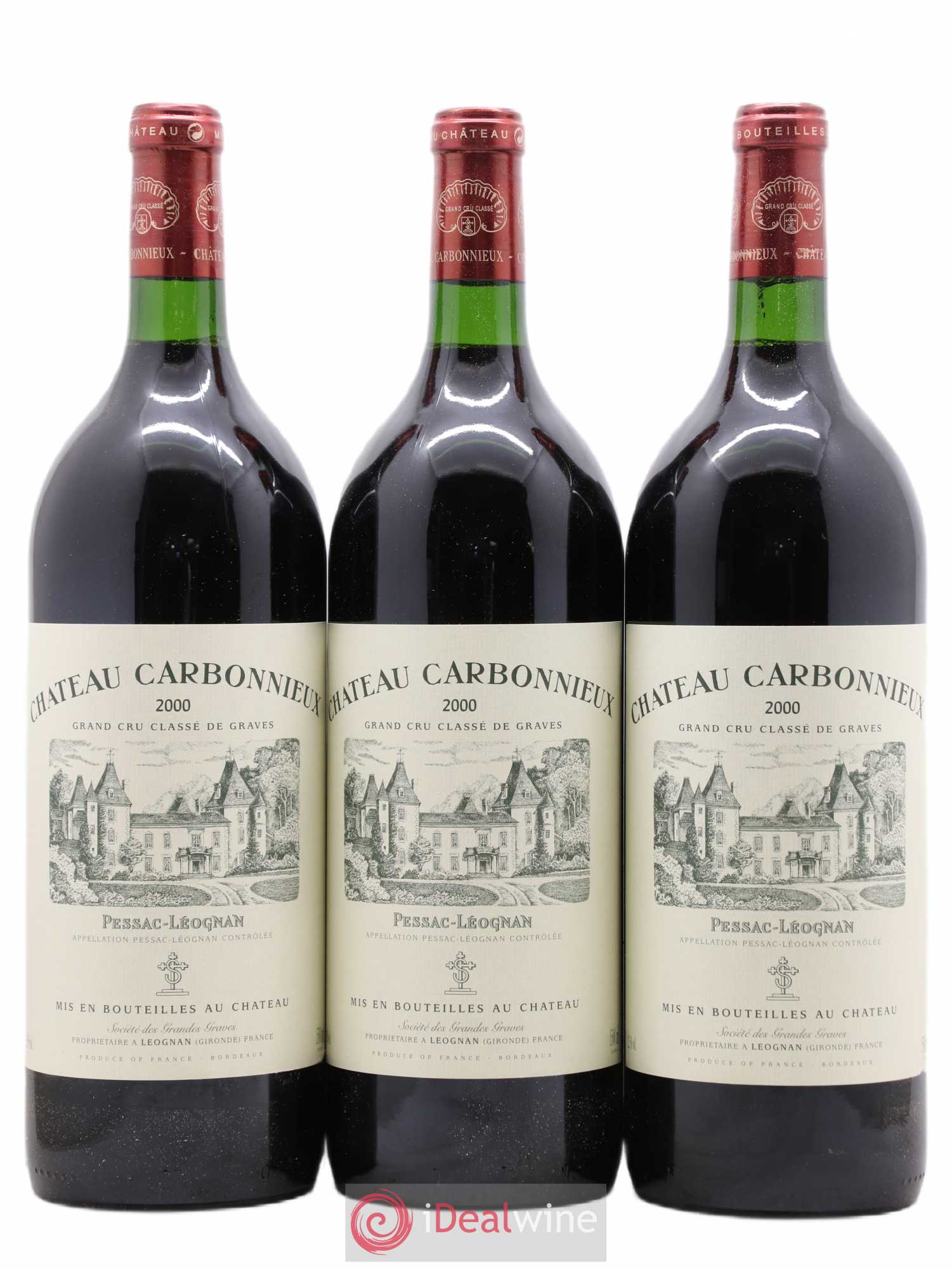 Château Carbonnieux Cru Classé de Graves 2000 - Lot de 6 magnums - 2