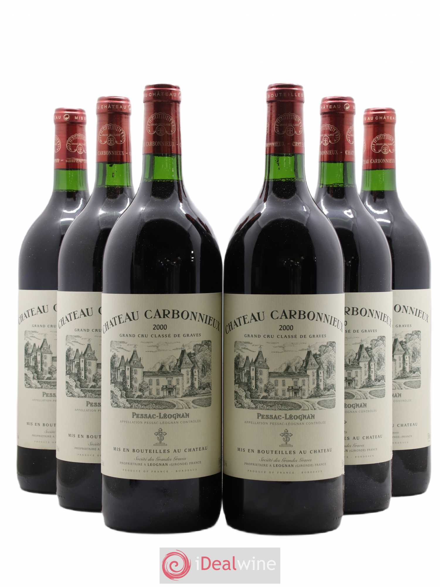 Château Carbonnieux Cru Classé de Graves 2000 - Lot de 6 magnums - 0