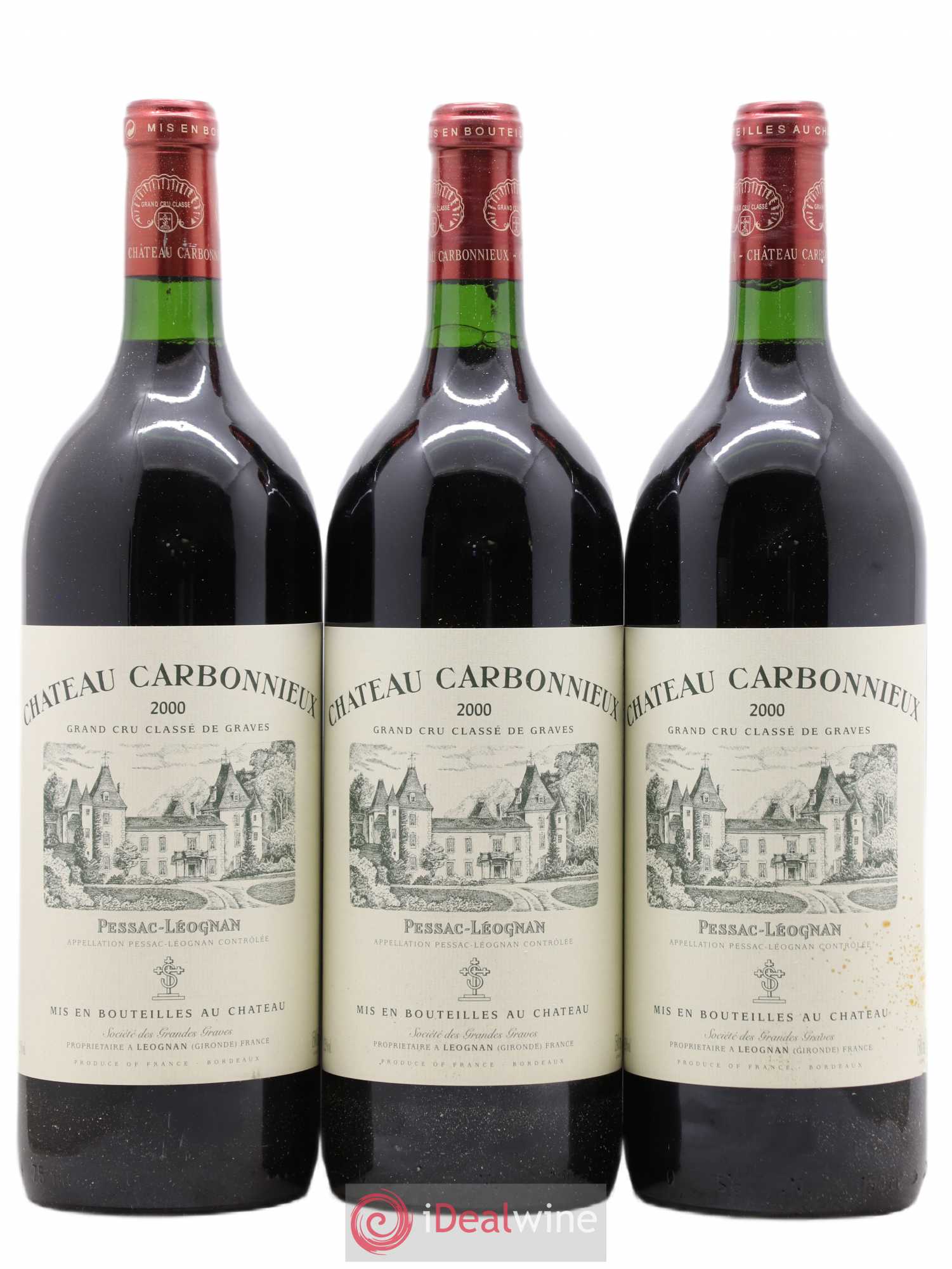 Château Carbonnieux Cru Classé de Graves 2000 - Lot de 6 magnums - 2