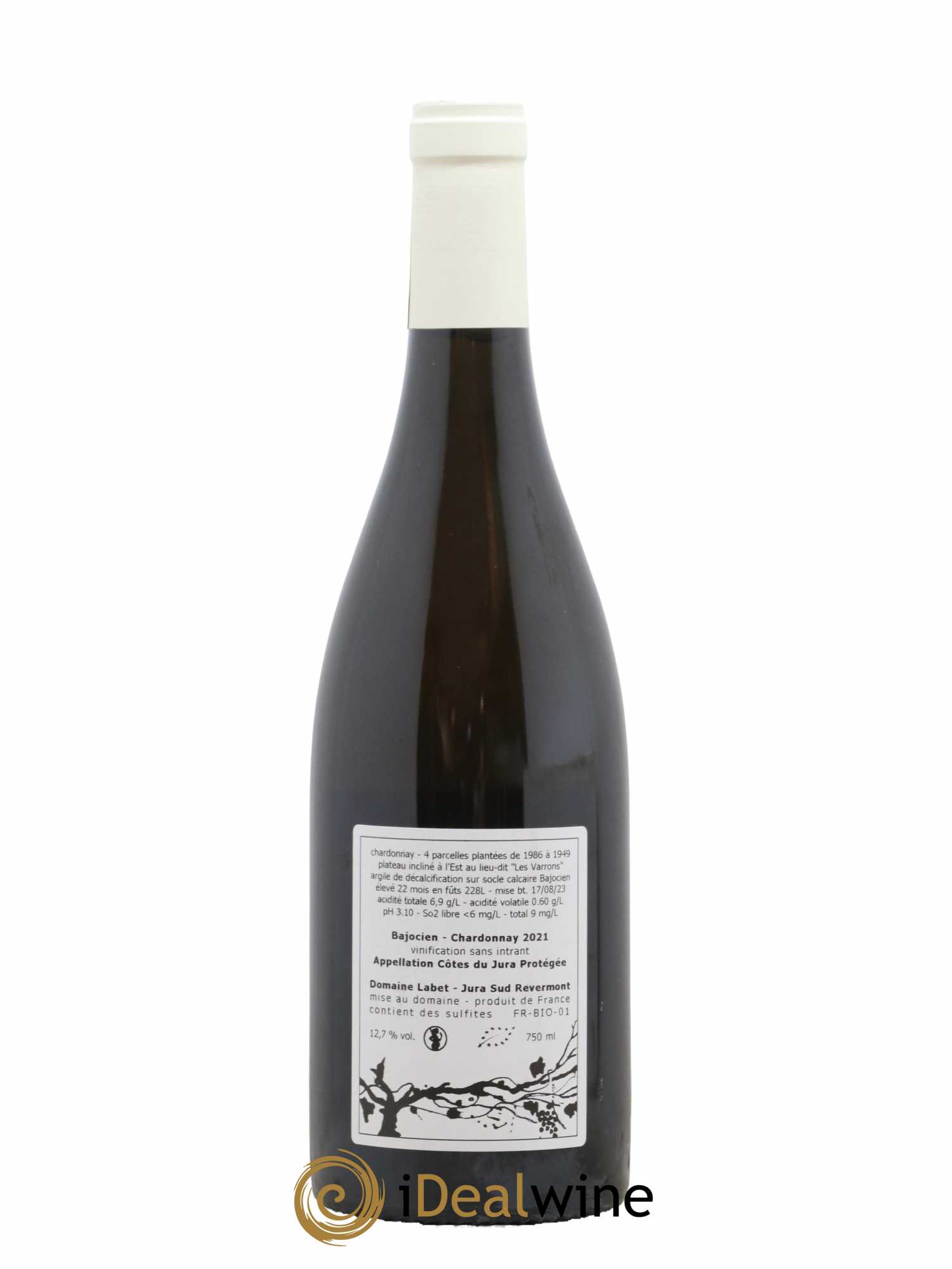 Côtes du Jura Chardonnay Bajocien Romain - Julien - Charline Labet 2021 - Lot de 1 bouteille - 1