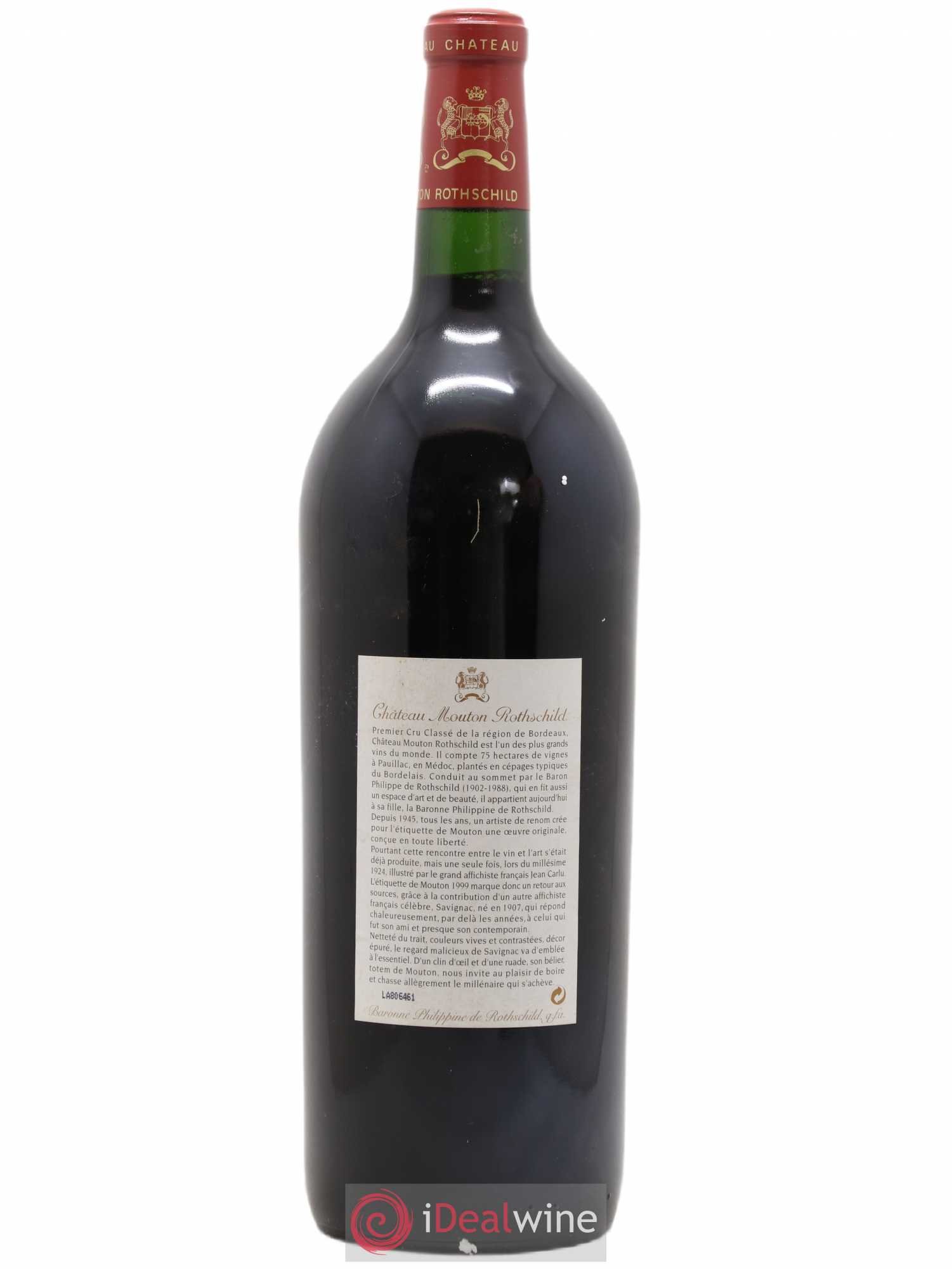 Château Mouton Rothschild 1er Grand Cru Classé 1999 - Lot de 1 magnum - 1
