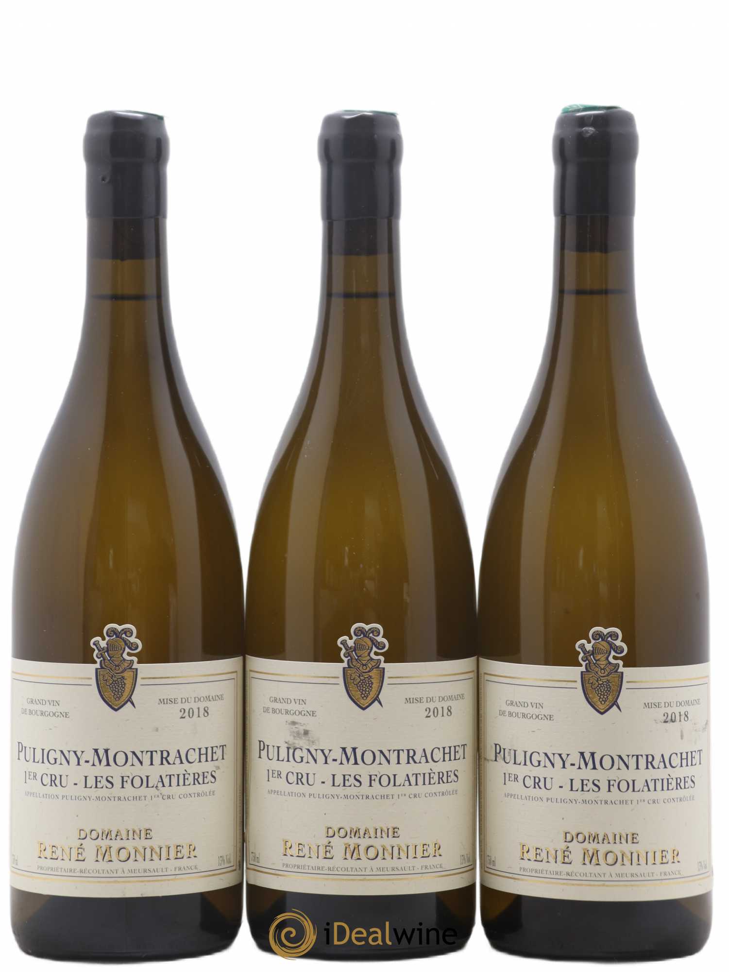 Puligny-Montrachet 1er Cru Folatieres René Monnier 2018 - Lot de 3 bouteilles - 0